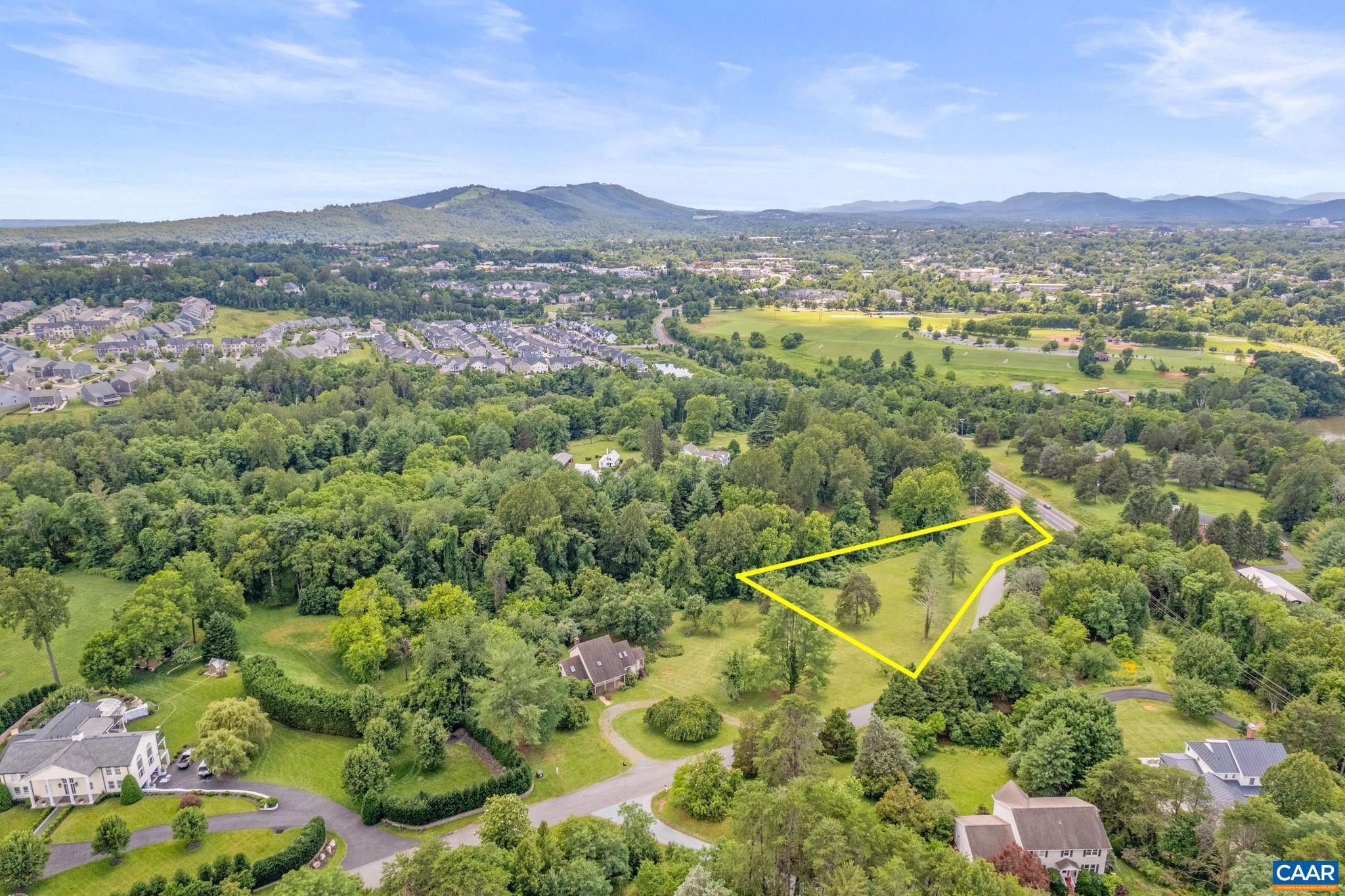 Ready to Build on 2.0 Acre Homesite with Mountain Views in established community of Franklin! Conveniently located across from Darden Towe Park on Pantops, just past Cascadia. Easy access to Downtown, UVA and Sentara Martha Jefferson Hospital. Existing 6 Gpm well in place.  Health Department Septic Application ready to submit with building plans with local builder for up to a 5 bedroom home with conventional system.  The topography of the homesite affords the future owner the opportunity to build with or without a basement. Zoned Rural Area and cannot be further divided. Owner/Agent.