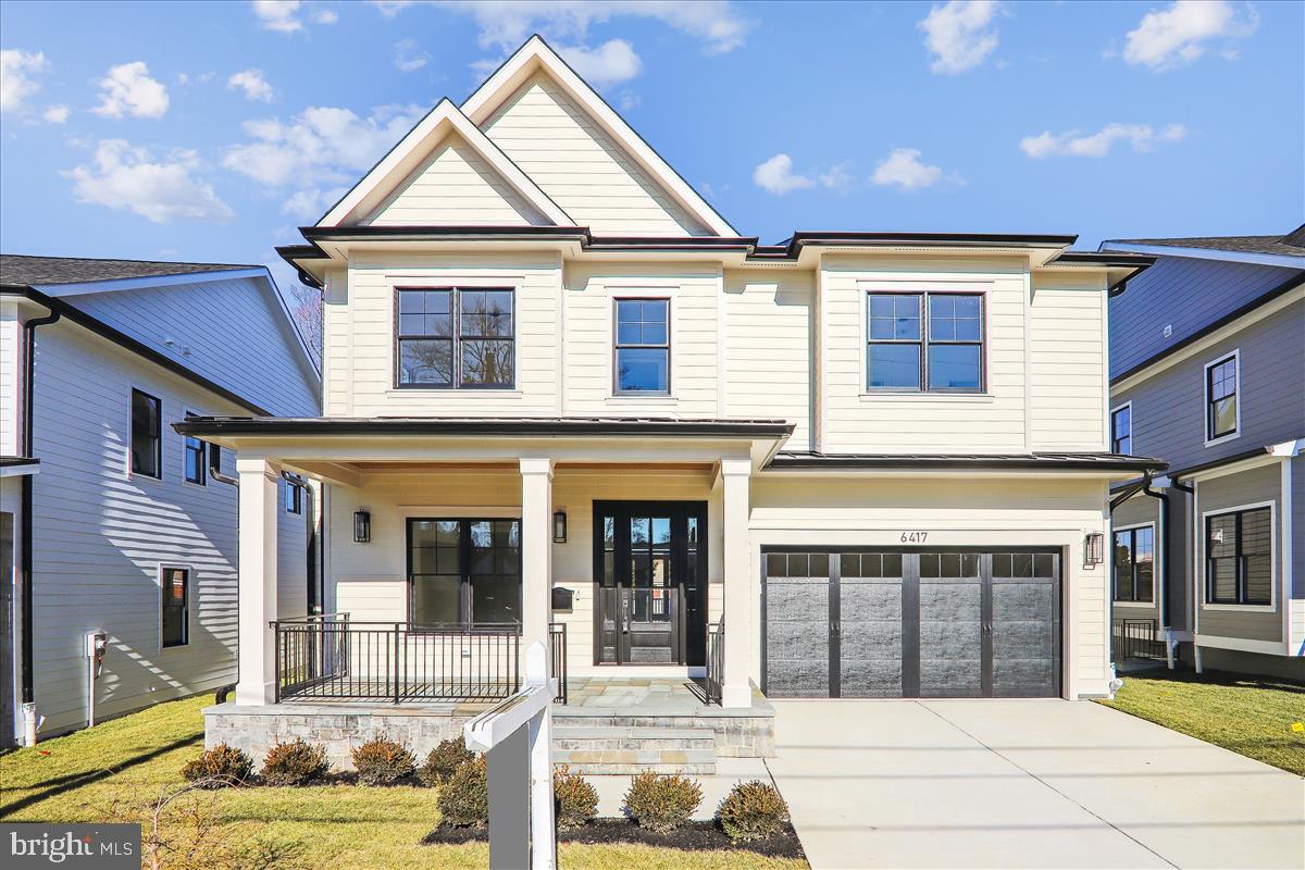 Welcome to 6417 Winnepeg Road! Two sold, 1 left of 3 spectacular new builds by prominent ERB Properties! This stately home includes 3 finished levels, 5 bedrooms, 4.5 bathrooms and over 5,000 square feet of living space! So many amazing features and finishes including 10’ ceilings, 7” European white oak floors, plenty of windows to let sunshine in, abundant recessed lighting and iron railings. The main level offers a Living Room, Formal Dining Room, Butler’s Pantry with wine refrigerator, a spacious Family Room with a gas fireplace, a gorgeous Gourmet Kitchen with quartz waterfall counters and JennAir appliances, Breakfast Area, Mud Room with bench and cubbies and a Powder Room. On the Upper Level you will find an inviting Owners’ Suite with a tray ceiling, 3 walk-in closets and a luxurious spa bath with separate, frameless glass enclosed shower, soaking tub and dual vanities.  Also on the Upper Level are 3 additional bedrooms, 2 additional full bathrooms, an office and a large laundry room with a sink and cabinets. The lower level features a 5th bedroom with a walk-in closet, full bathroom, large recreation room, oversized wet bar with wine refrigerator, exercise room with mirror and rubber flooring and a separate walk-up entrance. A fully fenced yard, 2 car attached Garage and Trex Deck off of the family room complete this thoughtfully designed home. Situated in the Georgetown Village subdivision, this home is part of the Walter Johnson High School cluster and is close to shopping!