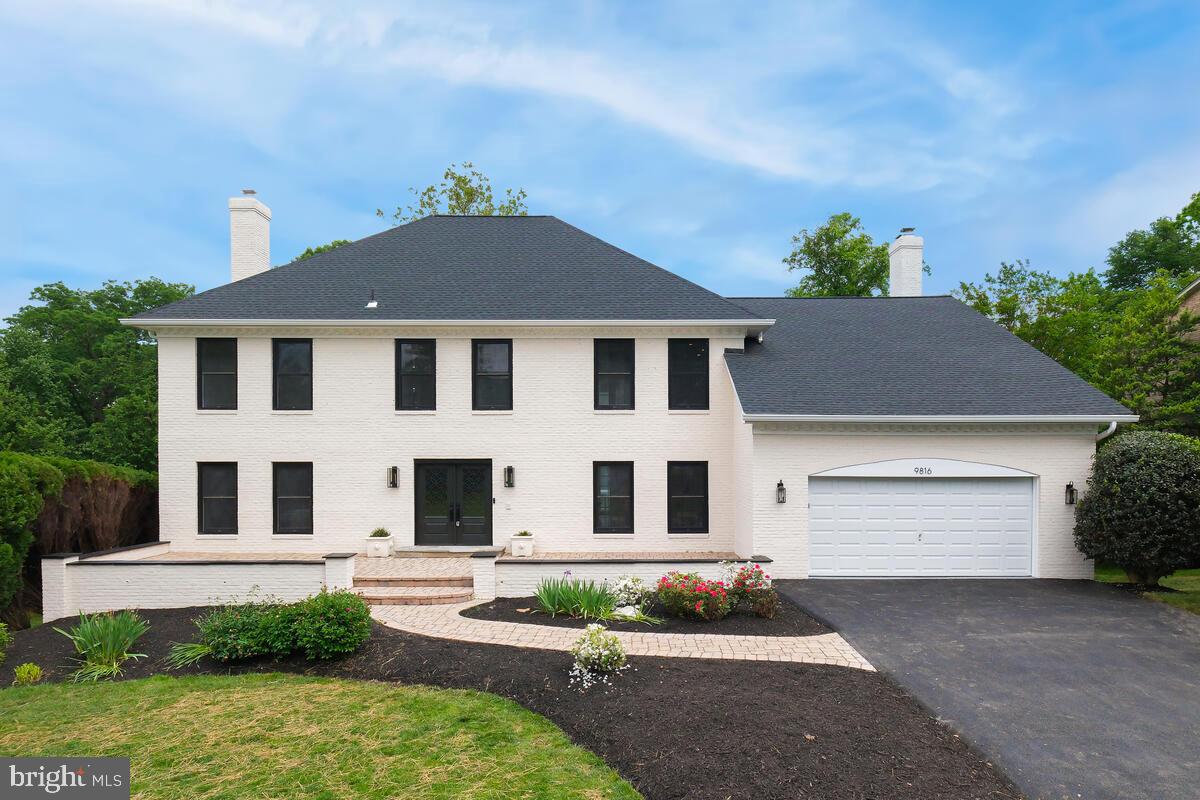 Nestled in the heart of Potomac, Maryland, where luxury meets convenience, stands this exquisite colonial-style residence, a testament to timeless elegance and modern sophistication. This single-family home epitomizes grandeur with its meticulously crafted architecture and unparalleled amenities. Pass through the front stone patio, and you're welcomed by the allure of this majestic abode. Beyond the attached two-car garage and driveway lies a haven of refined living. Step into the open entryway, where natural light dances across polished floors. The main level boasts a harmonious fusion of functionality and opulence. A sitting room beckons for quiet moments, while the separate dining room, adorned with intricate crown molding, sets the stage for elegant gatherings. The kitchen, a culinary enthusiast's dream, features top-of-the-line appliances including a Viking 48” vintage stove and built-in Viking fridge, complemented by Café appliances. Adorned with Porcelanosa marble-style waterfall island, countertops and backsplash, accented by touches of gold hardware. Here, a built-in fridge and extra storage shaker cabinets cater to every culinary need. Adjacent to the kitchen, the living room exudes warmth and intimacy, anchored by a wood-burning, stone tile fireplace. Oak-colored wood beams overhead add a rustic charm, while hidden built-in shelves offer discreet storage. Completing the main level is a convenient office space, a testament to contemporary living, and sliding doors that lead you to the upper deck, a sanctuary of tranquility crafted from stone tile and black detailed railings. Ascend to the upper level, where indulgence awaits in the form of six bedrooms and three full baths. The primary bedroom exudes serenity, boasting two walk-in closets, an attached bedroom/lounge area, and a private bathroom adorned with modern dual sinks, gold hardware, and lighting. A spa-like ambiance of the bathroom, featuring tile flooring, a standing shower with glass doors, and a standalone bathtub. Venture to the third level, to the attic, where an open space bathed in natural light awaits, complete with a full bathroom, skylights, and recessed lighting. Descend to the basement, where entertainment knows no bounds. A family room for cozy gatherings, while the fully equipped wet bar promises endless libations.  Step outside to discover the pièce de résistance: a backyard oasis designed for relaxation and recreation. A stone patio invites al fresco dining, while a private pool, redone with new equipment, beckons for refreshing dips on balmy days. A sitting area, adorned with ceiling fans, offers respite from the summer heat, while a pavilion provides shade for outdoor gatherings. Additional highlights of this stately residence include a Tesla charger, a new roof, windows, electrical panels, HVACs,  newly renovated baths & kitchen, solid wood trims and doors, RH dining light fixture, and smart recessed lights all controlled by an app. Conveniently located near local roads and highways, shopping centers, and dining establishments, this property offers unparalleled access to the best that Potomac has to offer. Experience the epitome of luxury living in this colonial masterpiece, where every detail exudes refinement and sophistication!