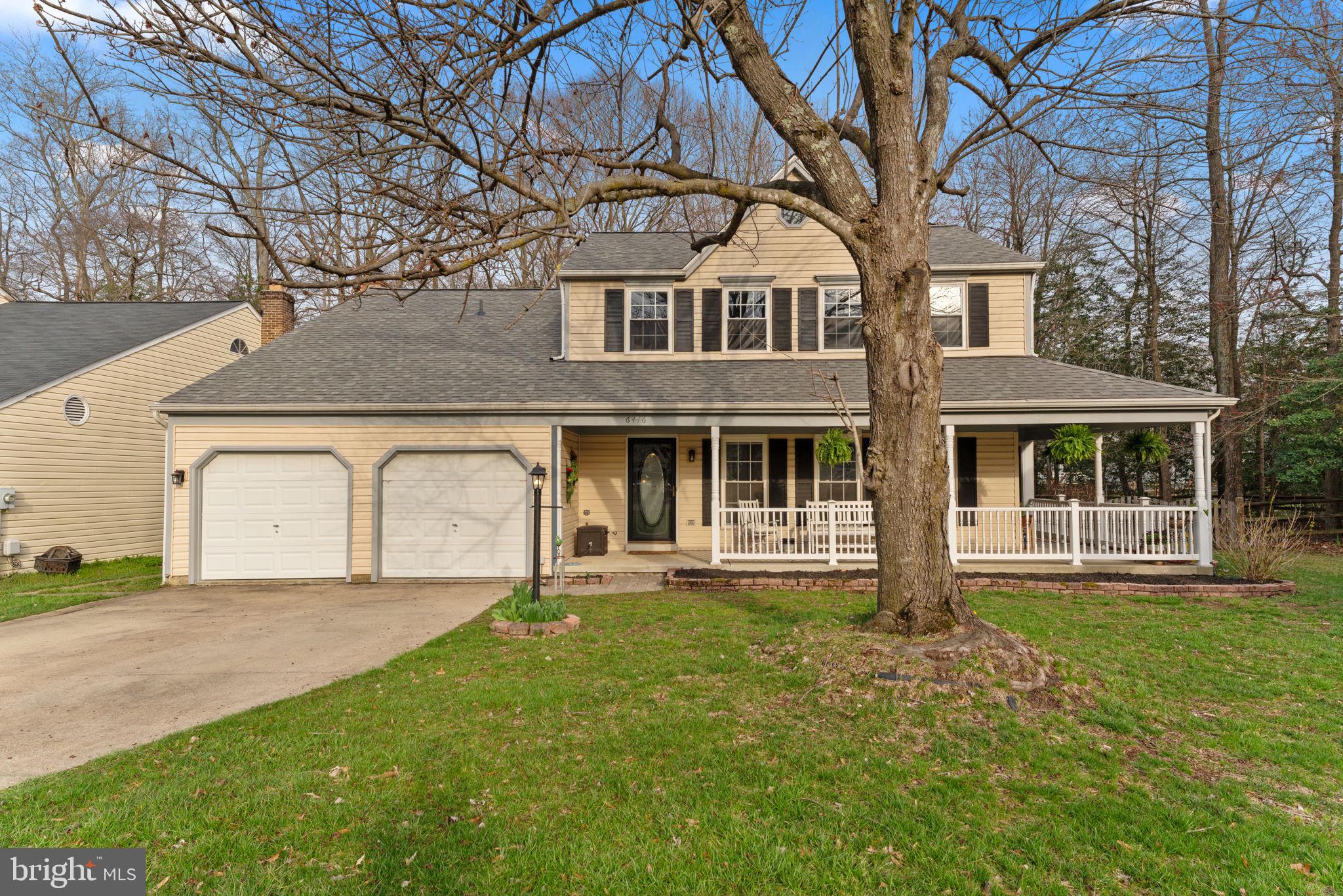MULTIPLE OFFERS RECEIVED AND WILL BE PRESENTED ON MONDAY, MARCH 31, 2025.  This stunning 4-bedroom, 2.5-bath colonial home is nestled on a peaceful cul-de-sac in the highly desirable Hampshire subdivision. With loads of recent updates and a 2-car garage, it showcases true pride of ownership. Enjoy the serene surroundings on the charming wrap-around covered front porch, perfect for relaxing or chatting with neighbors. The open-concept layout is ideal for entertaining, featuring an inviting eat-in kitchen, spacious dining room, and cozy family room—all with views of the rear deck and lush backyard. The kitchen is a standout, with elegant granite countertops, stainless-steel appliances, and abundant natural light. Gleaming hardwood floors flow seamlessly throughout the first level. The expansive primary bedroom offers vaulted ceilings and serves as a peaceful retreat at the end of the day. Ideally located near Joint Base Andrews, MD-301, MD-210, MD-5, I-495 Beltway, and just a short drive to Washington, DC, the National Mall, the Pentagon, and Virginia. The home is also within walking distance to several well-maintained children’s playgrounds, Wade Elementary School, and Guidepost Montessori at Hampshire. Additionally, residents have the option to enjoy the community pool for a perfect way to relax and unwind.