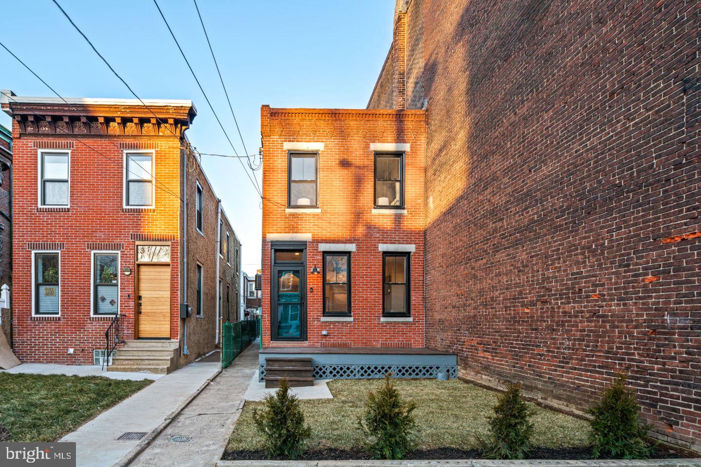 Completely renovated from head to toe in Fishtown!   Rare opportunity to get your hands on a semi-detached house on an 18x100 lot w/ front + rear yards!  This 4 bedroom, 2 full + 2 half bath house has hardwood floors t/o, recessed lighting, exposed brick, new sheetrock, trim + paint, new windows, ceiling fans, doors, fixtures, gas fireplace, Smart Hvac system. New kitchen w/ quartz counters, 42 inch white cabinets, + stainless steel package. 2nd floor has 4 bedrooms. Master bedroom has it's own full bath + loads of closets. Finished basement w/ another half bath + mechanical room. New 100amp service, central air + heat and plumbing. Nest Thermostat, Ring Doorbell, multiple skylights, stairs w/ custom rails  Everything has been completed for you. Located on a great block, in the heart of real Fishtown, stroll to numerous restaurants, cafes + bars. Close to Septa, I-95, + Center City.