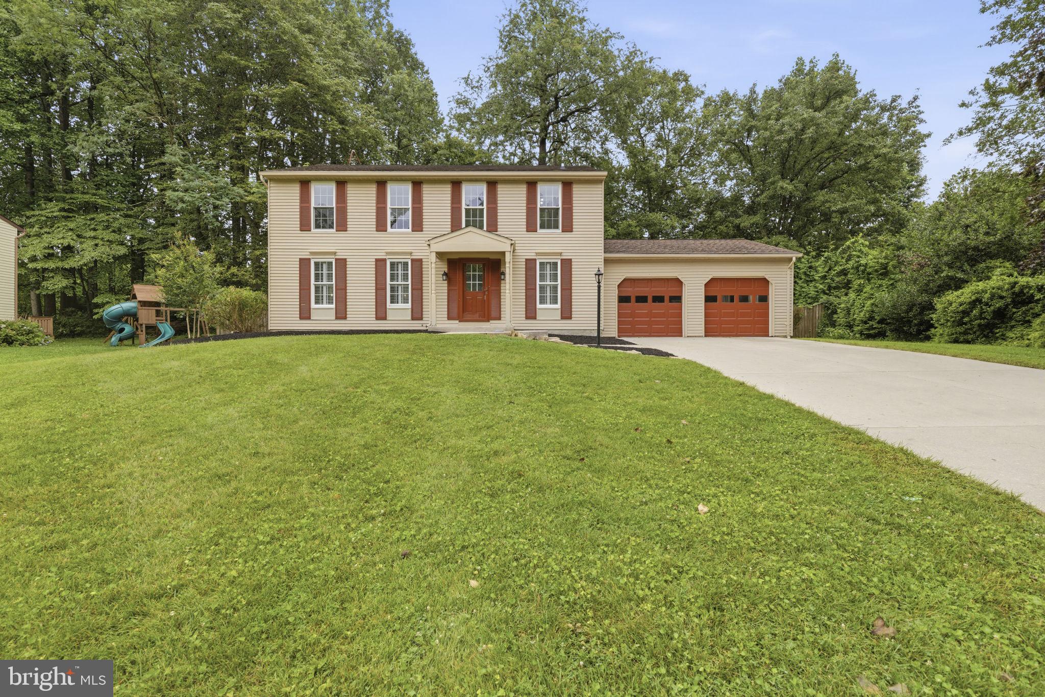 Move in ready!  Enjoy this impeccably 3 levels  Colonial house in convenient Broadview Community.. Approx 3,300 sq ft of living space, this one checks all the boxes. Open room flow of the kitchen, morning room and family room are simply perfect. French doors from the morning and family room lead to the screened deck and paver's patio.  The kitchen features recent quartz countertops, plenty of cabinet space and so much natural light. The morning room windows have full view of the rear yard and a skylight to let even more sunlight in. The family room has recessed lighting and built in bookshelves. The foyer, kitchen, powder, family and morning rooms have hardwood flooring. . The primary bedroom is spacious and features 2 separate closets with an in-suite bath. The second bedroom features a board and batten accent wall. A guest room and office/bedroom round out the upper level. The lower level offers a recreation room with a walk-in closet, built-in bookshelves, a handy wet bar, bar seating for 5+ people and a beverage refrigerator. The laundry area has built-in storage shelves and is super spacious. In the rear of the lower level there is a multi-purpose large room with cabinetry perfect for a workshop, craft area, toys or bonus storage area along with a rear exit to the yard. There is no shortage of space or storage in this home. The oversized 2-car garage also has built-in storage and a convenient rear exit door leading to the patio area. This home has a high-efficiency gas furnace, in 2021 the A/C condenser and evaporator coil was replaced. Washer/dryer (2021). There is a shed in the rear yard, the roof was replaced in 2008 with 50 yr shingles, an attic fan, plantation shutters in the living and powder room and all windows are double hung. This home is spacious, updated, comfortable and surely not one to miss. The fully fenced backyard offers privacy and the perfect space for entertaining, outdoor activities, and everyday enjoyment.