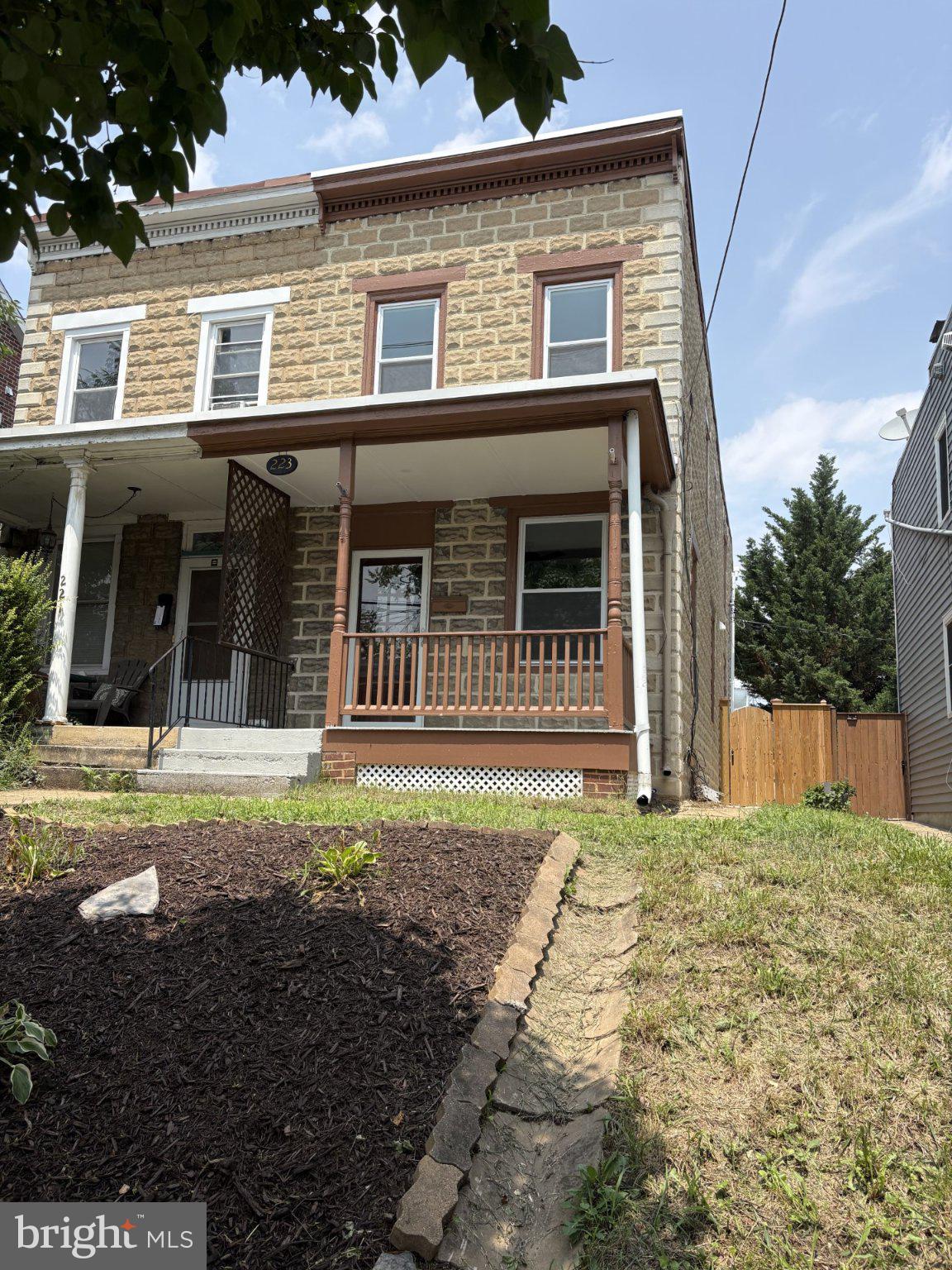 Beautifully remodeled end unit 2 bedroom 1 and a half bath home in downtown Frederick. The owner has taken extreme care in updating this home with fantastic personal touches. The unit has two larger bedrooms on either end of the home. A spacious tiled bath with heated fan. There is recessed lighting on both levels and ceiling fans in both bedrooms as well as the living room.  The owner stripped this unit down to the studs and leveled it up, ran new wiring (including panel) and plumbing, added a concrete floor in the basement, as well as concrete patio and walkway in the back yard. This place is literally brand new.  You name it it's been replaced or updated. Too keep you cool in the summer and warm in the winter the seller has installed 4 Mitsubishi electric split units. The kitchen has beautiful crown molding as well as a granite counter on newly installed cabinets. All of the appliances are new as well as the washer and dryer and water heater. You must see this property.  It won't last long. FYI - This property is 223 East Fifth Street.