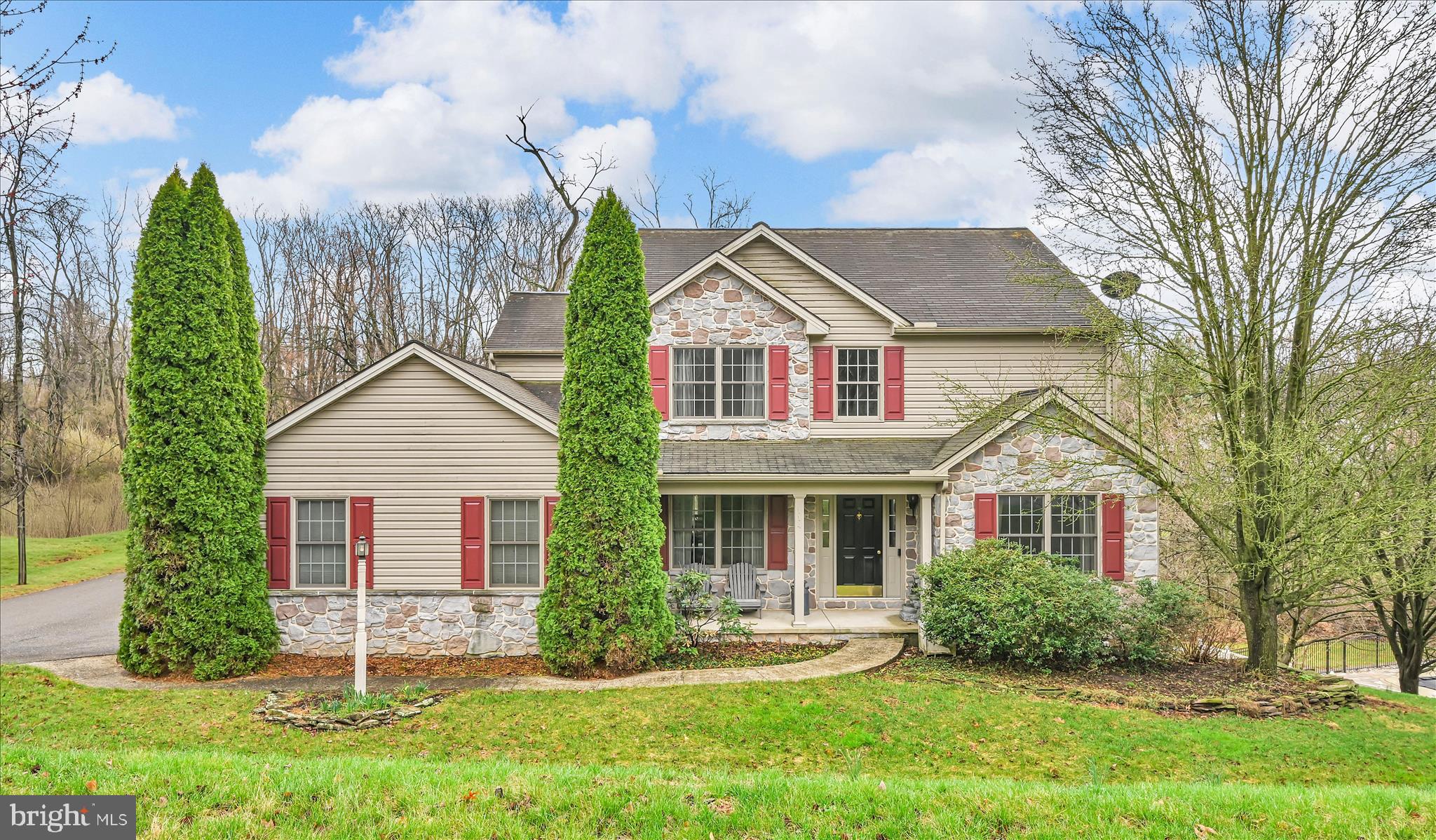 Home is back on the market due to buyers financing falling through.  Welcome to 114 Crimson Lane in Elizabethtown’s Maple Glen development, where comfort and classic design come together in this spacious two-story home. The first floor offers a traditional layout featuring a formal dining room with elegant crown molding and a bright formal living room. The inviting family room, complete with a cozy gas fireplace, flows seamlessly into the kitchen and eat-in area—perfect for everyday living and entertaining. The kitchen is well-appointed with rich cherry cabinetry, a center island, and a walk-in pantry providing ample storage. A convenient half bath and first-floor laundry room add to the home’s functionality. Upstairs, the expansive primary suite boasts two walk-in closets and a private en-suite bath with a deep soaking tub, separate shower, and double bowl vanity. Three additional generously sized bedrooms and a full bath complete the second level. The walk-out lower level offers endless potential for future finishing. Outside, relax on the deck and take in peaceful views of the private wooded backdrop, all situated on a generous 1/2 acre lot—ideal for enjoying nature right at home.