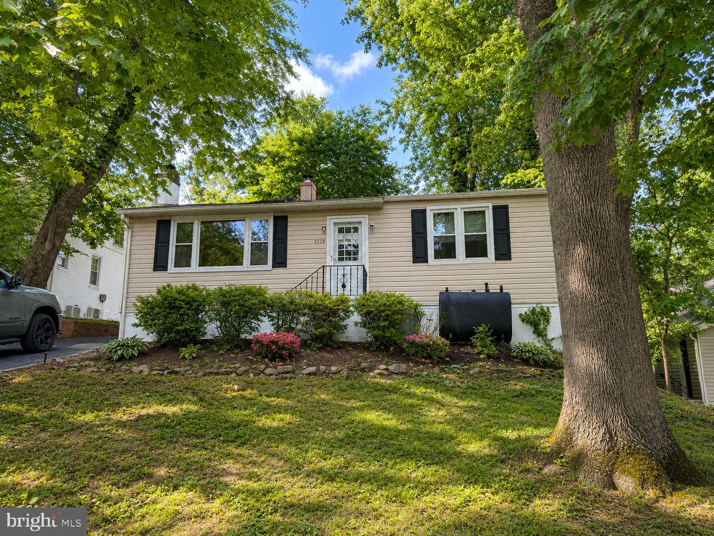 Check out this great three bedroom with two full baths  single ranch home in highly desirable bensalem twp being offer for UNDER $400k!. This home is one floor living at its finest.  The living area boosts updated vinyl floors, large windows including a skylight bringing plenty of natural light in and some charming ceiling beams to give the cabin feel. The living room also is showcased by a beautiful fireplace with a Pellet stove insert that  can heat the whole house. Down the hall is the large master bedroom with 2 large siding closets for plenty of storage. The main bath is across the hall and has been updated with white subway tile and sliding glass enclosure.  The large 2nd bedroom is adjacent to the bath, and just down the all is a bonus room that could be used as a home office or guest room. The formal dining room is just off the living room and also has the update vinyl floors. The eat in kitchen is bright with another skylight,  and large giving you maximum ability to arrange it anyway you want. Fully equipped with stainless steel electric stove, microwave, newer dishwasher and refrigerator. Kitchen leads directly to the main floor Laundry or out to the covered deck for outdoor entertaining. The back offers several areas for entertaining and enjoyment including a wooden deck with covered awning.  Just outside of the laundry room is yet another large full bathroom with stand up shower stall. At the end of the hall is the 3rd bedroom which would be perfect for a young child or nursery. 
A nice size shed for garden tools or workshop or "the she" shed round out this great home. Long driveway can accommodate 3+ cars and a side entrance allows for quick an easy entrance on bad weather days. Near everything from schools to recreation to shopping. Close to US Route 1 and the PA turnpike,and few blocks from septa train station, making conveniently located to everywhere.  Great Location. Schedule your showing now!