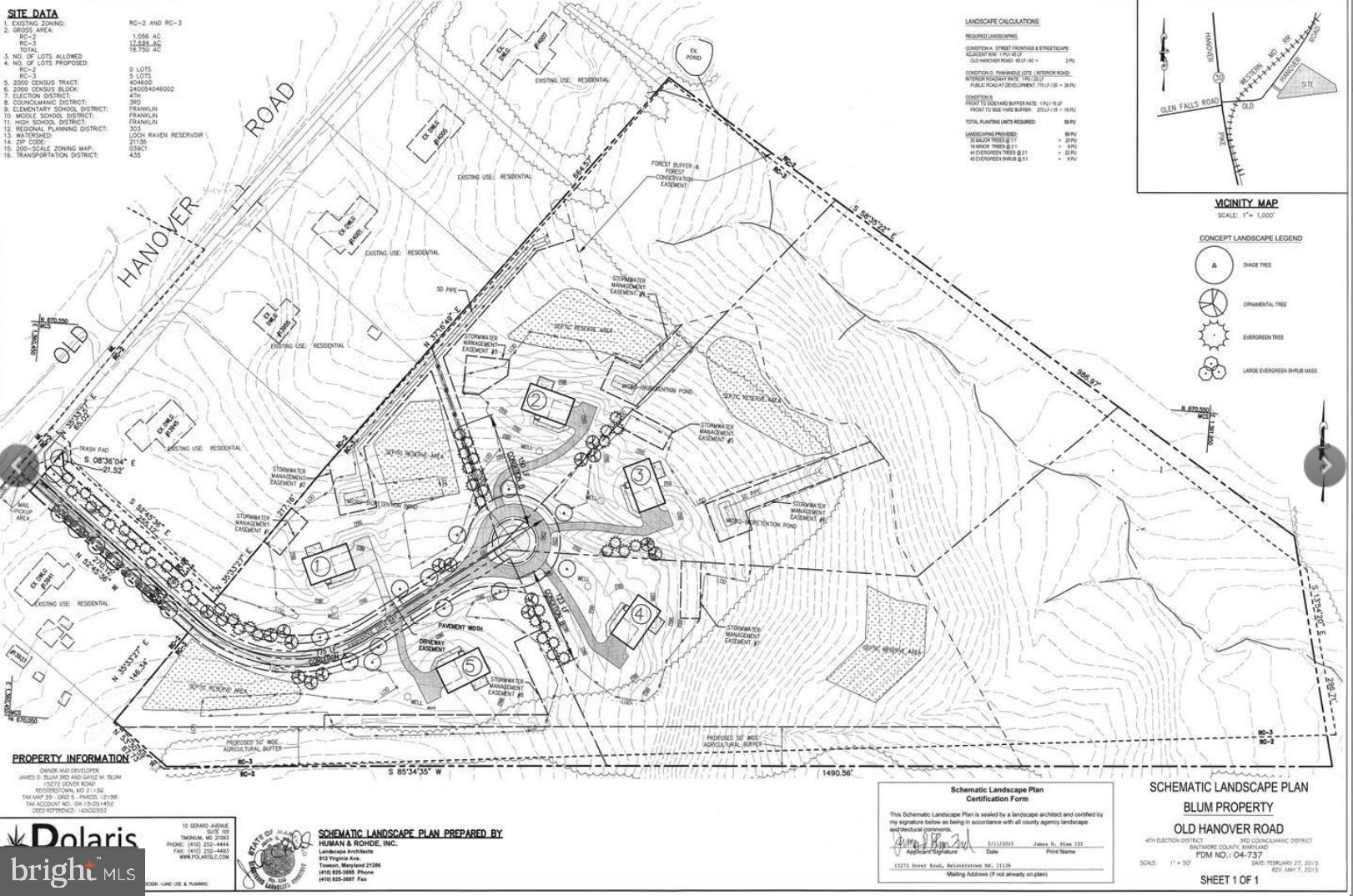 New Subdivision of Five (5) Residential Building Lots Ranging From 1.5 - 7 Acres. Private Driveway Is In. Buyer to Replace Seller on $85,000 Storm-Water Management Bond.  All Wells are in, Perk Tests are Current, Electric and Comcast are In. Private Driveway is Not Paved.  Beautiful Elevated Building Lots, Backs to Several Large Farms in Preservation. Five Minutes to Glyndon and 795. Nothing Like This in Baltimore County, Large Lots, Ready to Start Building, Beautiful Setting...