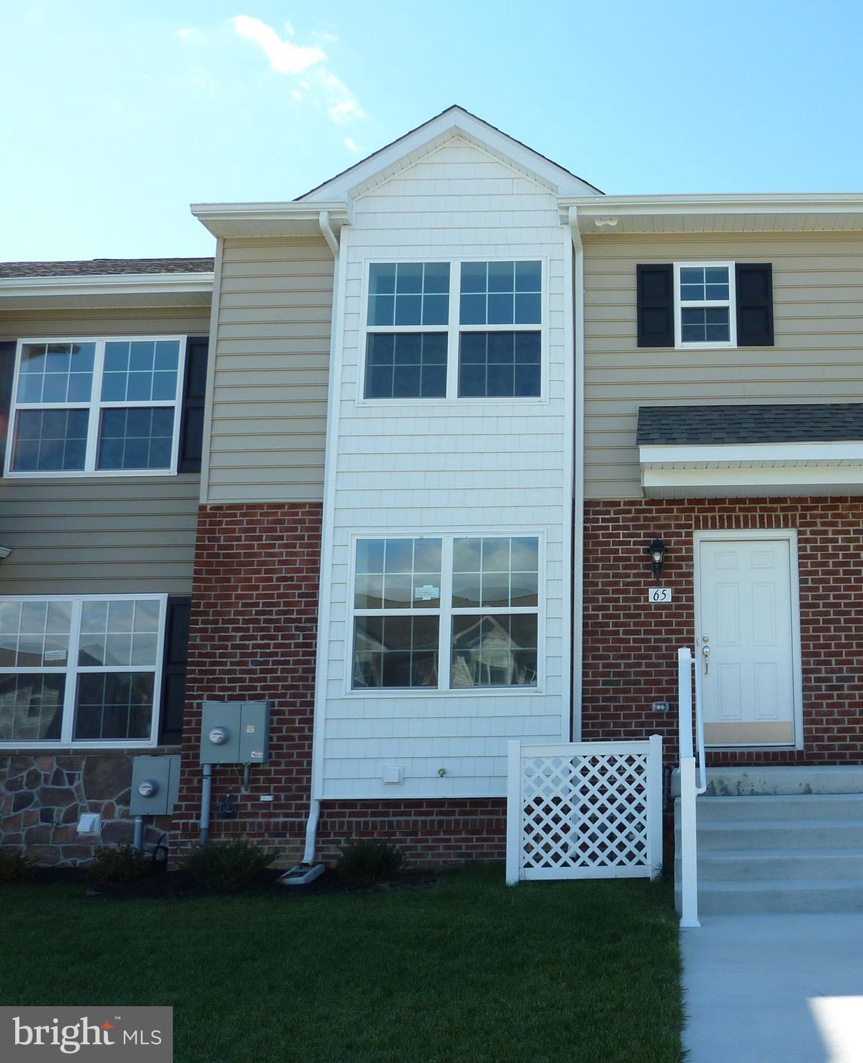 Brand new property, located in Cambria Village Development. This stunning New Construction 
Sussex Model Townhome, located at 65 Cotswood Court, Smyrna, DE, home has three (3) 
bedrooms, (2) two full baths and a (1) one (1/2) half bath, a full unfinished basement, with an 
egress window, sodded front lawn/seeded backyard. The main level features LVP flooring 
throughout, carpet upstairs, a sizable great room, and dining room. A spacious kitchen with 
granite countertops, stainless single bowl kitchen sink, stainless steel appliances (dishwasher, 
stove, and microwave,).  Country Kitchen with soft-close cabinets, and drawers. The large 
owner's suite and ensuite with comfort height double sink vanities, and tub/shower combo. The 
home features a beautiful deck. A whole-house vacuum cleaning system. The home has 1220sq. 
ft. of livable space.