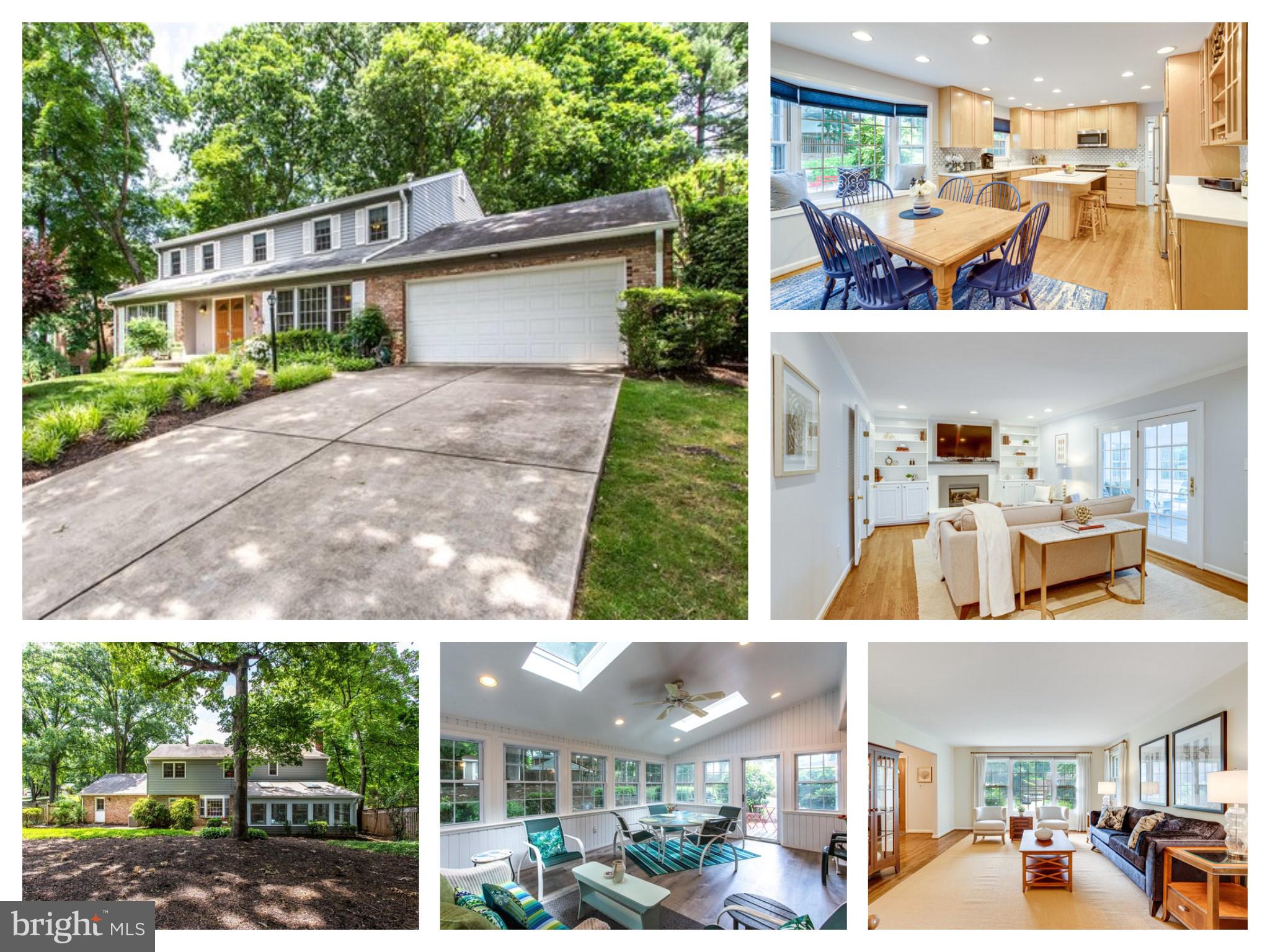 Look no further for the home you've been waiting for! Updated Colonial with Sunroom Addition in MCLEAN HAMLET.
Renovated Eat-in Kitchen with fabulous backsplash, oak cabinetry, center island (seats 4), SS appliances, and space for a large kitchen table by the bay window.  Convenient Butler’s Pantry and Walk-in Pantry are located between the Kitchen and Dining Room.   Spacious Family Room includes a gas fireplace with built-in entertainment center.  French doors lead out to the Sunroom Addition with skylights, ceiling fan, recessed lighting and backdoor to the lovely backyard. Living room connects to the Family room (rare with this model!) and  Convenient Laundry Room / Mud Room is right off the Kitchen with the 2nd fridge, and access to 2 Car- Garage.  Beautiful Hardwoods floors.  

Upper level offers 4 Bedrooms and renovated 2 full Baths. Spacious Owner’s Suite with ceiling fan, recessed lights, large walk in closet, and renovated Owner’s Bathroom with glass door shower, and double vanity.
Generously sized 2nd, 3rd, and 4th Bedrooms with spacious closets, ceiling fans and lots of natural light. Renovated 2nd Bath features a double sink vanity, tub and shower combo, and a line closet.
Large Basement with open floor plan:  Rec Room includes the 2nd fireplace, built-in wet bar, Tv Area, Gaming area  - endless possibilities! Den/ Office/Guest Room and 3rd Full Bathroom with shower - great for overnight guests!
Nestled in the desirable McLean Hamlet, one of the area's premier neighborhoods. 0.32 acre Lot with serene backyard with private views - Enjoy barbequing and dinners on the lovely patio.
Just 1 mi to both the Elementary and the Hamlet Swim & Tennis Club. Spring Hill BUS STOP just 3 doors down!! 10 minutes to Tysons Corner Center, Easy access to 495, Dulles Toll- access to shopping, and locals favorite restaurants, and about 2 miles to Silver Line Metro. Welcome home!