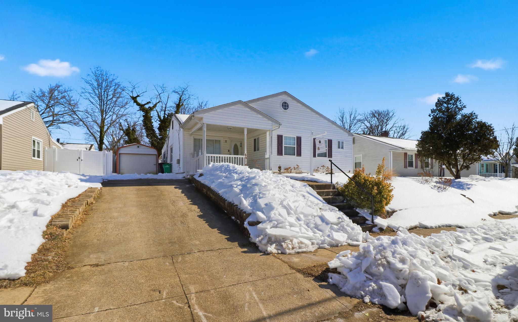 Welcome to this diamond-in-the-rough rambler nestled in the heart of the highly convenient Southlawn community of Oxon Hill. This single-level home offers the perfect blend of comfort, character, and opportunity to make it your own. From the covered front porch, imagine relaxing with your favorite beverage while enjoying peaceful sunset views.

Inside, the home features three generously sized bedrooms filled with natural light and two full baths, offering both functionality and flexibility. The formal living room and kitchen provide an ideal layout for entertaining and everyday living, while multiple living spaces—including a spacious family room addition with a cozy gas fireplace, a sunroom, and a Florida room—create inviting areas to gather, relax, and unwind.

A standout feature is the radiant floor heating, delivering year-round comfort and a touch of everyday luxury. Step outside to enjoy the private outdoor space with a shed for added storage, and take advantage of the rare detached garage, a true bonus within the Southlawn community.

Ideally located near major commuter routes, this home offers easy access to shopping, dining, and everyday essentials. Just minutes away, National Harbor provides world-class waterfront dining, entertainment, and attractions.

This is a wonderful opportunity to create a home that reflects your personal style in a well-established community. Don’t miss your chance to experience the Southlawn lifestyle—schedule your private tour today. Homes like this don’t last long! Sold As-Is! Buyer will be responsible for 1% of sales price fee to negotiator
