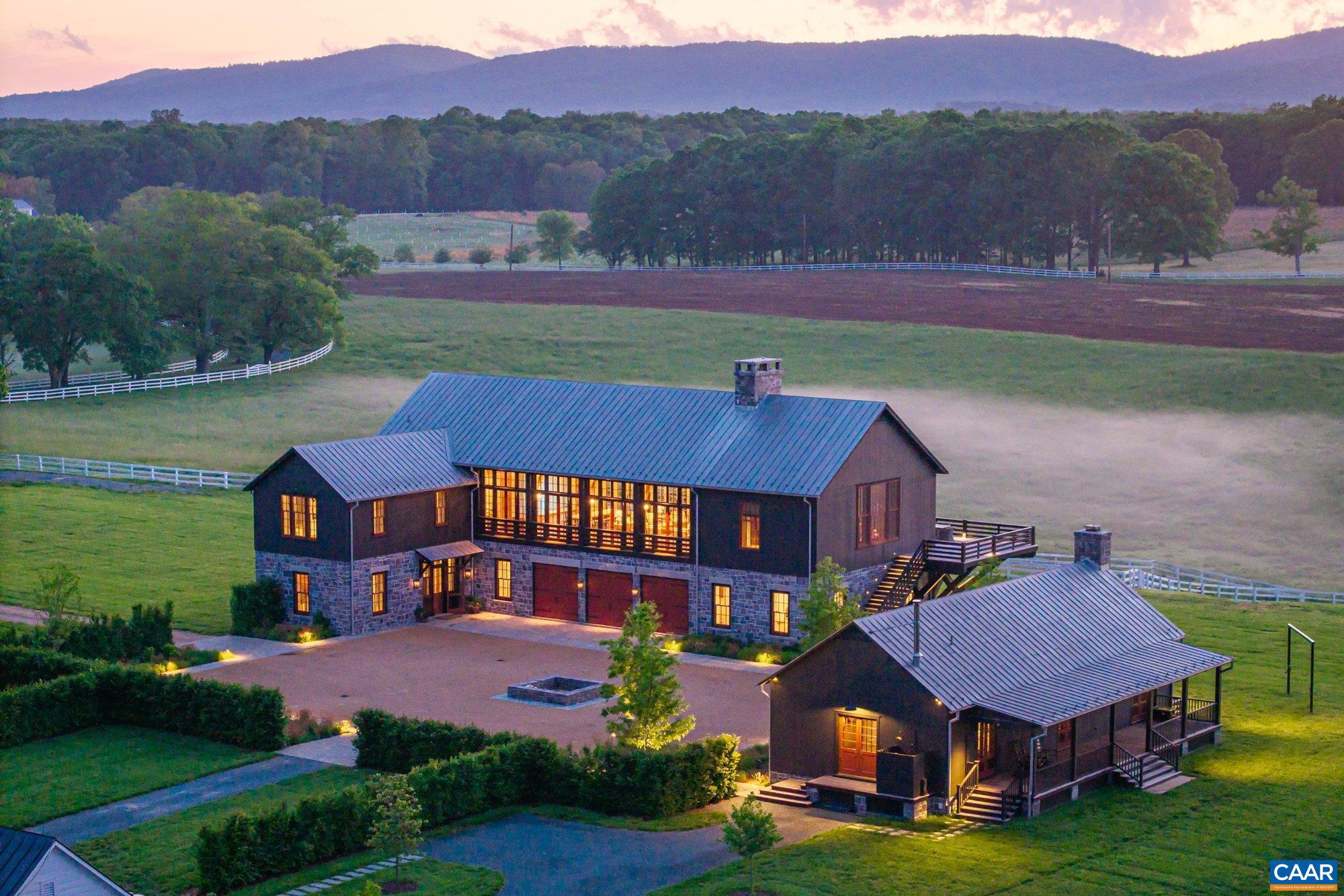 Historic Eldon Farm, nestled in the foothills of the Southwest Mountains in Keswick, Virginia, is a premier sporting plantation with roots dating back to 1715. Just 20 minutes from Charlottesville and near Monticello, Eldon lies within 10 miles of the birthplaces of Jefferson, Monroe, and Madison. Spanning 372� acres, the estate includes pastures, a Gil Schafer-designed lodge, a main house, guest cottages, and restored historic buildings by top designers including Suzanne Kasler and Amy Morris. The 2024-built Eldon Lodge, inspired by Blackberry Farm, features reclaimed timber and Roxbury granite, a grand hall, wine room, and catering kitchen. The Eldon Office serves as a refined gentleman?s retreat with curated interiors and a sportsman?s wing. The renovated main house offers 4 bedrooms, a bunkhouse sleeping 12, and additional cottages. Amenities include barns, riding ring, fishing ponds, trails, and apiaries.With deep historic ties, luxury design, and unmatched outdoor recreation, Eldon is a rare turnkey sporting estate.,Marble Counter,Fireplace in Bedroom,Fireplace in Den,Fireplace in Family Room,Fireplace in Living Room,Fireplace in Master Bedroom
