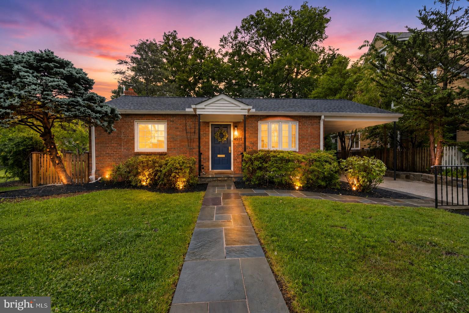 This lovely 3-bedroom, 3-bath rambler is not only updated with beautiful finishes, but is also in a fantastic location. On a quiet street in sought-after South Kensington at the edge of Bethesda, the house is just steps from Rock Creek Park, Puller playground, Beach Drive and walking trails — and is in one of Montgomery County's best school districts! The house features lovely hardwood floors throughout the main level, with luxury vinyl planks in the completely-finished basement. The spacious family room boasts a gorgeous view of the private backyard, and a dining/sunroom with large windows and energy-efficient skylights with remote-controlled shades brings in tons of light! The updated kitchen includes a SubZero refrigerator, quartz countertops with subway tile backsplash, wall oven and microwave, along with ceiling-height cabinets that sport pull-out shelves, a built-in spice rack, lazy-susan corner cabinet and two-level utensil drawer. The primary bedroom is airy with cathedral ceilings and a generous bay window, and the renovated bathrooms impress with marble countertops and Toto toilets. Gorgeous landscaping in the private backyard complements the flagstone patio and walkways, stone garden wall, and roomy shed.  The roof, skylights, gutters, gutter guards, and downspouts were all replaced in the last five years, as was the ductwork, and a new HVAC system was installed in 2024. The roof includes a GAF Golden Pledge (50-year) transferable warranty and the installation added a natural fascia ventilation system. A carport and driveway make off-street parking easy. Multiple closets provide ample storage space. And an appealing, tiled laundry room is on the lower level. Bonus touches are a tankless hot water heater, and a full-house generator which means you'll never be without power! Kensington Parkwood ES, North Bethesda MS, Walter Johnson HS.