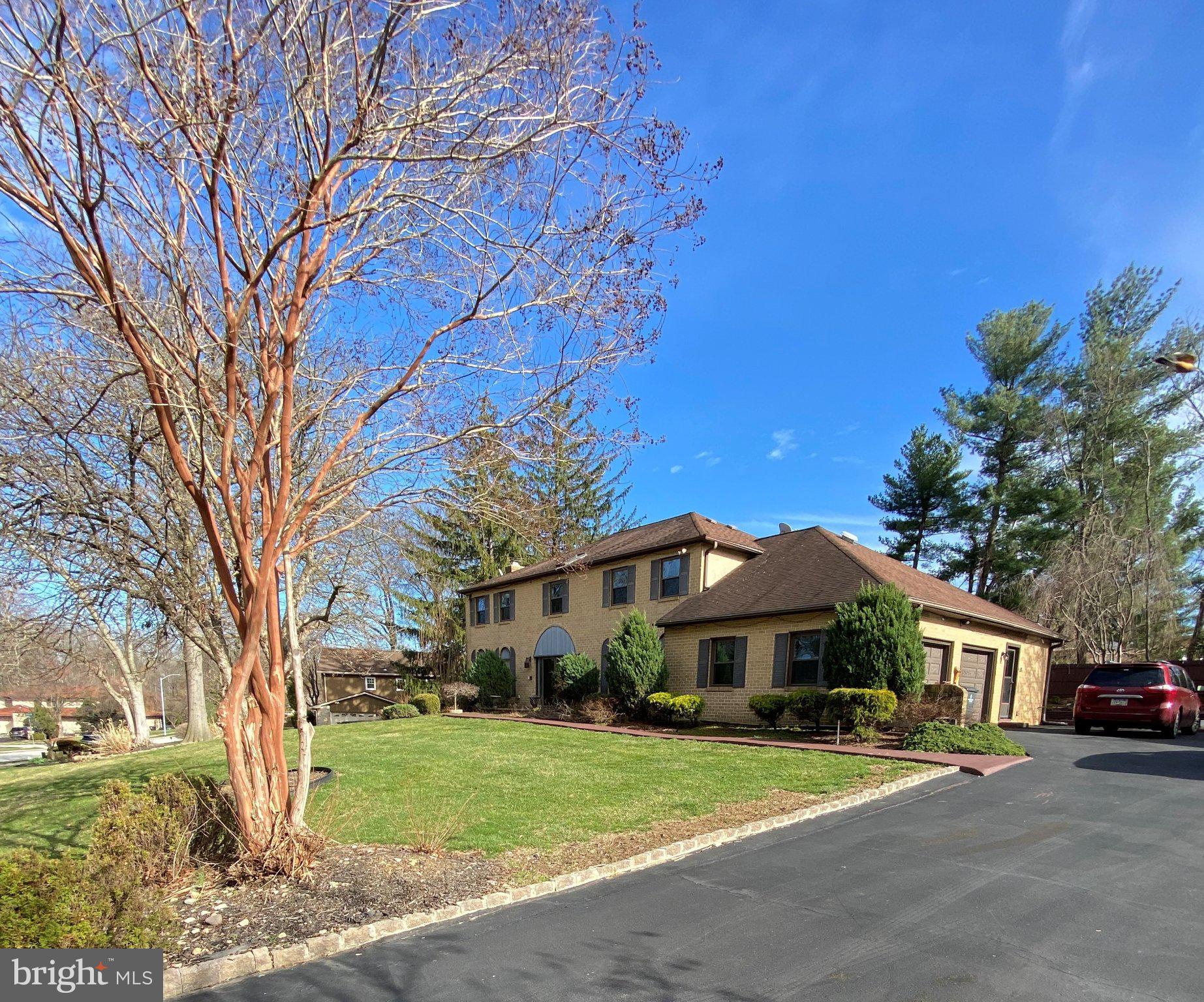 Welcome to this spacious and well-maintained 5-bedroom, 4-bath two-story colonial located in the highly desirable Justa Farms neighborhood of Huntingdon Valley, within the award-winning Lower Moreland School District.  This home offers a classic and functional layout ideal for both everyday living and entertaining. The main level features a welcoming living room with a fireplace, a formal dining room, and a comfortable family room with custom built-in shelving. The eat-in kitchen with pantry opens seamlessly to the family room and is enhanced by a skylight that brings in natural light, along with multiple dining areas for added flexibility.  Upstairs, you’ll find four generously sized bedrooms, including a spacious primary suite with a private bath and walk-in closet. Several bedrooms feature walk-in closets, providing excellent storage. Hardwood flooring runs throughout the home, adding warmth and continuity across both levels.  The finished lower level offers approximately 1,200 sq ft of additional living space, complete with a full bath and a private bedroom—ideal for guests, a home office, or flexible use to suit your needs.  Enjoy outdoor living on the oversized covered rear patio overlooking the backyard—perfect for relaxing or entertaining. Additional highlights include replacement windows, ample storage in the attic and basement, and a security system already in place for added peace of mind.  Ideally located near major roadways, shopping, and dining, and within one of the area’s most sought-after school districts, this home presents a rare opportunity to own a 5-bedroom home in the Justa Farms neighborhood.