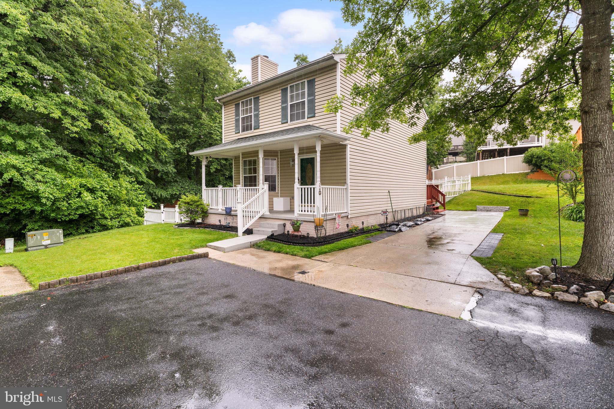 Welcome to 26 Heavrin Court, a beautifully maintained Colonial tucked away on a quiet no-through street in desirable Nottingham. Offering privacy, thoughtful updates, and a peaceful setting backing to mature trees, this move-in ready home combines comfort, convenience, and charm.
A welcoming covered front porch creates the perfect place to relax and unwind. Inside, you'll find fresh neutral paint throughout and a bright, inviting living room featuring a bay window and cozy fireplace. The spacious eat-in kitchen is designed for both everyday living and entertaining, featuring granite countertops, a pantry, luxury vinyl plank flooring, a breakfast bar with seating for four, and a newer refrigerator (2023). A sliding glass door leads to the freshly painted rear deck, creating a seamless transition to outdoor living and offering peaceful views of the private backyard.
The upper level features three generously sized bedrooms, equipped with ceiling fans, including a spacious primary suite with a walk-in closet and private ensuite bath.
The finished lower level provides additional living space with a large family room, convenient half bath, and utility/laundry area. Walk-out access leads directly to the backyard, making the space ideal for recreation, entertaining, or relaxing. For added peace of mind, the home is equipped with a backup sump pump system.
Step outside to enjoy the fully fenced, level backyard backing to mature trees, offering exceptional privacy and plenty of room for outdoor activities, pets, and gardening. A newer oversized storage shed provides abundant space for tools, equipment, and seasonal storage.
Recent updates include an architectural shingle roof (2020), refrigerator (2023), fresh interior paint, and a freshly painted rear deck. The home also features a two-car concrete driveway and excellent curb appeal.
Conveniently located near I-95, I-695, Route 43, White Marsh Mall, The Avenue at White Marsh, parks, shopping, dining, and everyday conveniences, this home offers the perfect balance of peaceful suburban living and easy accessibility.
Move-in ready, thoughtfully updated, and beautifully maintained—26 Heavrin Court is a home you'll be proud to call your own. Schedule your private showing today!