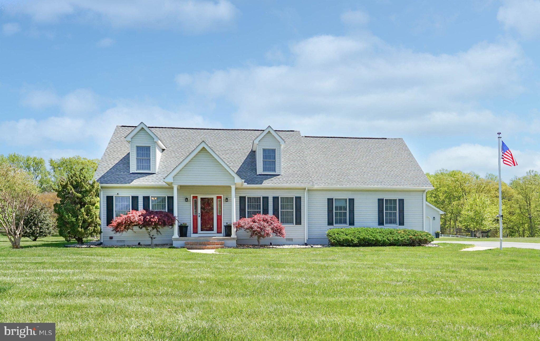 Beautifully updated home in sought-after Claiborne Fields a peaceful setting just outside of downtown Centreville, offering 3 bedrooms and 3 baths on a picturesque 1.5-acre lot. This exceptional property features a stunning outdoor setting with an in-ground saltwater pool, surrounded by Trex decking, a decorative vinyl fence, and an additional electric invisible dog fence—perfect for relaxing or entertaining—along with a detached 2-car garage>> 

The fully renovated first floor (2023) showcases new luxury vinyl plank flooring and a gourmet kitchen equipped with Matte Black Smart GE Café appliances, including an induction Glide Touch cooktop, single wall oven with True European convection, built-in convection/smart microwave, beverage and wine center, and BEST Cattura downdraft. A convenient 16" round bar sink is perfectly positioned in the beverage center nook for easy entertaining.

The primary suite offers hardwood floors and a spa tub, creating a true retreat. Additional interior features include new carpet, an interior custom-built dog kennel, with Dutch door and dedicated shower room, and a propane fireplace added during the 2023 renovation. A generator, located in the detached garage, provides added peace of mind.

Energy-efficient upgrades include a 2026 energy audit, encapsulated crawl space, attic insulation, air-sealed attic, and a commercial-grade dehumidifier. Anderson windows and Hunter Douglas blinds enhance both comfort and style. Numerous updates include a 2019 Black Stainless refrigerator and dishwasher, resealed driveway, new pool liner, and conversion to a saltwater pool (2021), making this home truly move-in ready.
See estimated Square Footage Floor Plans 
Photos of Square footage is approximate and not guaranteed. Listing information, including total square footage and floor plans, are estimates and subject to buyer verification.

Ideally located close to downtown Centreville and convenient to Rt. 301 for easy access to Kent Island ,Annapolis, Ocean City, and Delaware.