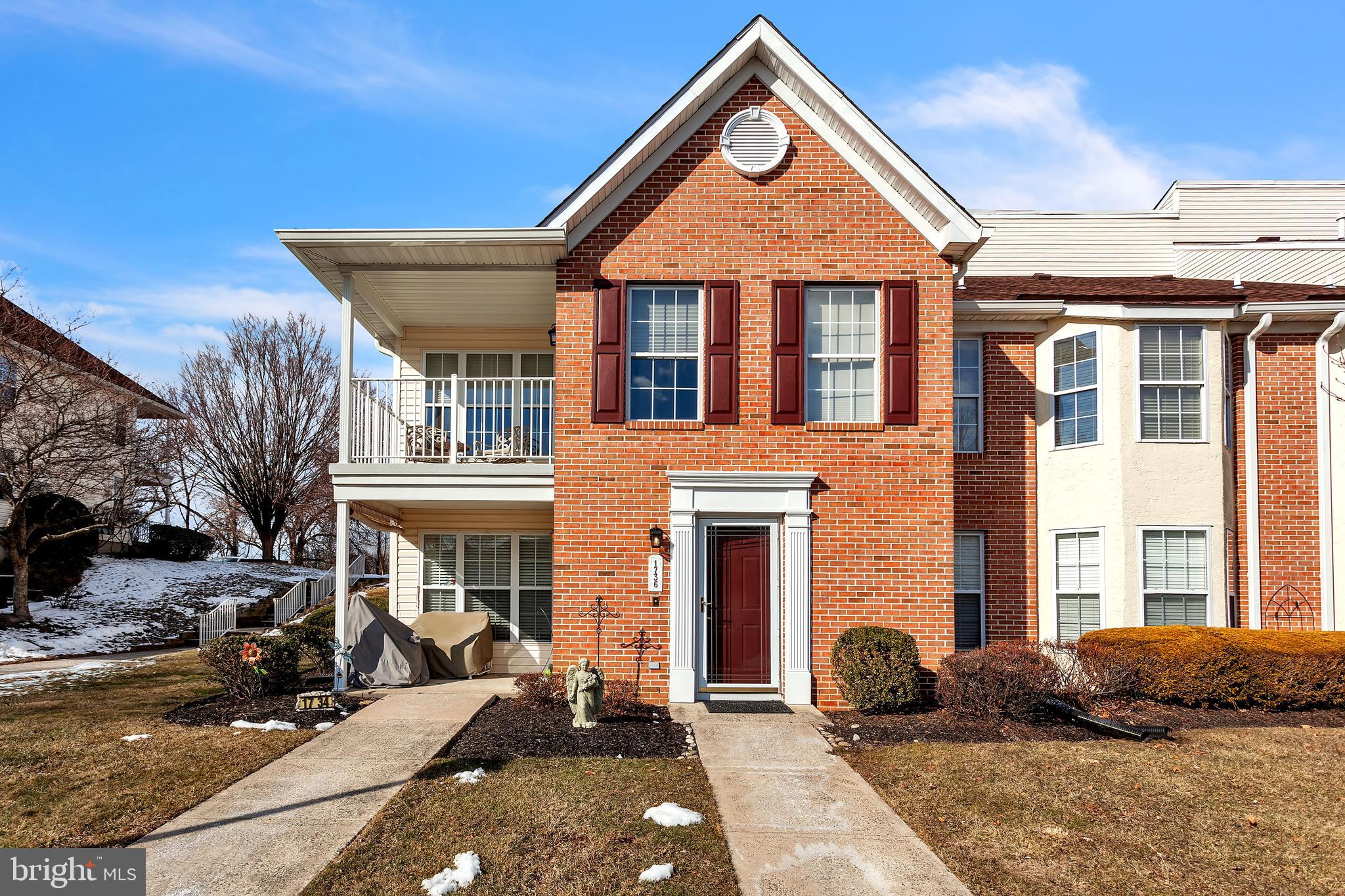 Move in Ready!! The entire unit is fully finished and updated. Come live in a beautiful, lush 55+ community. Located in the highly sought-after Salem Manor 55+ Community in Bensalem, PA. This 2 bed, 2 bath beauty with a loft, updated HVAC and wood floors  will not last long! This  end unit offers a unique and desirable layout in a home that is drenched with sunlight. Enjoy peaceful views from your patio that overlooks the community’s central park with beautiful lawn and foliage. The condominium association takes care of the building's exterior as well as lawn maintenance, snow removal and trash. The community clubhouse, community gardens and tennis/pickleball court make both indoor and outdoor time a wonderful year-round experience.
Inside, you will find the home has been beautifully updated throughout with a fresh neutral paint selections, superior hardwood flooring, new carpets and complementing light fixtures. The remodeled kitchen boasts newer stainless steel appliances; refrigerator, microwave, and stove. Coordinating cabinets, new granite countertop, back splash and wood flooring.  The home's spacious loft area is currently used as a combined sitting room and office. Two large storage closets flank both ends of the loft space. Do not miss out on this rare opportunity!