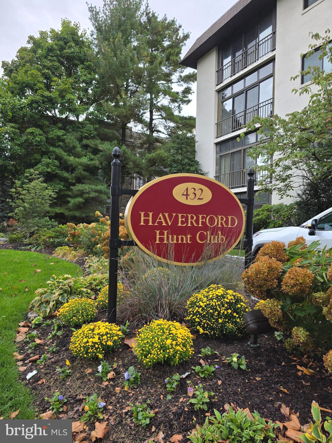 Welcome to Haverford Hunt Club! Come experience this lovely two bed, two bath, unit for sale in a quiet building nestled in the heart of the Main Line. Enter through the front door and immediately feel at home. The natural light pours in throughout the unit. The kitchen has been thoughtfully upgraded over the years to include newer counter tops, tile backsplash, stainless steel appliances, and hardwood cabinetry. The living and dining rooms are an open concept and are complemented by a private balcony. There is a full guest bathroom in the hallway. The guest bedroom is spacious with ample closet space. The master bedroom contains a large walk-in closet and a full bathroom. There is a washer and dryer in the unit. A storage locker assigned to the unit is located in the basement. There is one reserved parking space in the parking lot. The unit is located within walking distance to Merion CC, Suburban Square, parks, local shopping and dining, the regional rail, and so much more! Schedule a tour today!