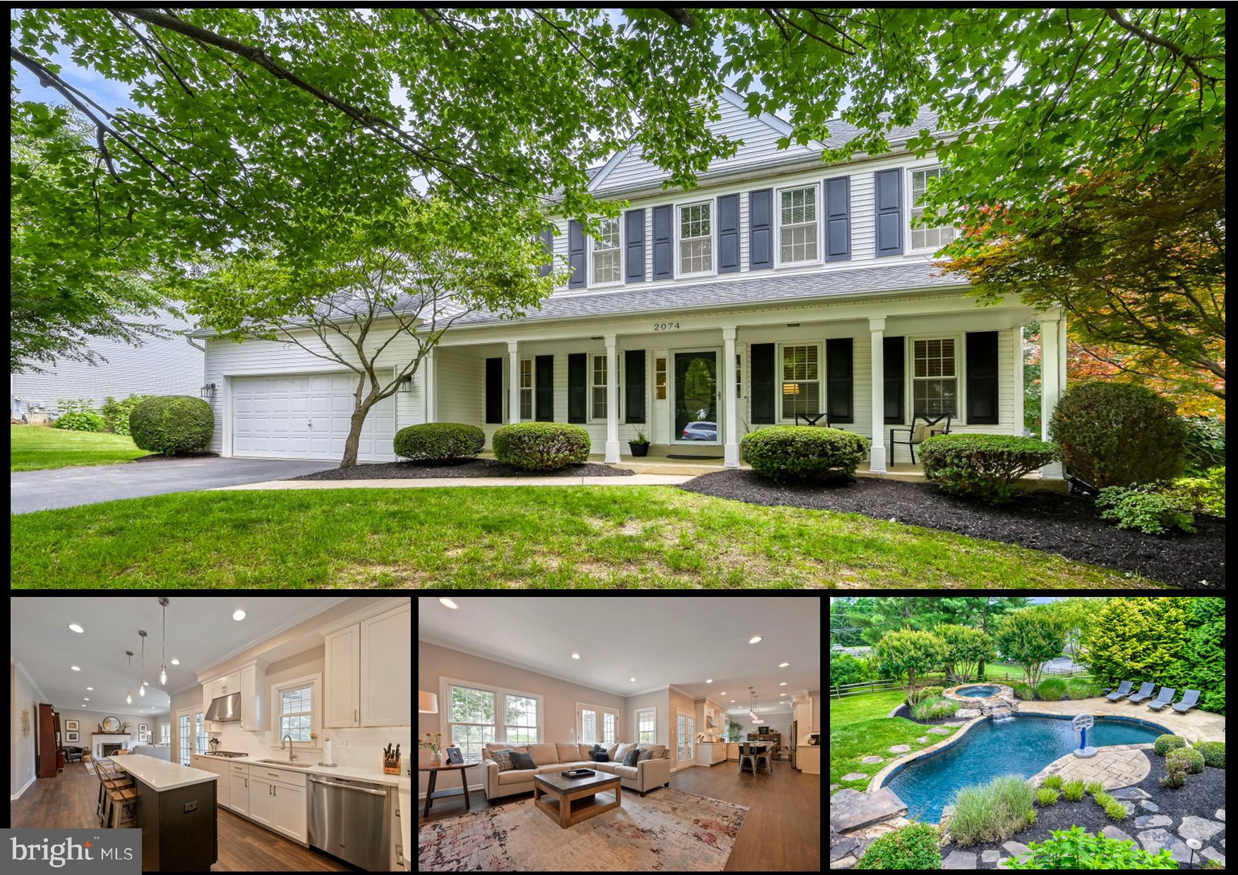 OPEN HOUSE SUNDAY 6/14/2026 - 1-3 PM.  Rarely available center hall colonial style home in the desirable Marriottsville / Sykesville community of Harvest Farms.  This home is in amazing condition and significantly updated and improved.  In the kitchen you'll find quartz countertops, stainless steel appliances, under-cabinet lighting, soft-close drawers, center island and breakfast bar.  Luxury vinyl plank flooring throughout the main level.  Wood burning fireplace in the family room.  Beautiful crown molding throughout the main level, plus laundry room on the main level too.  The spacious primary bedroom has 2 walk-in closets and connecting primary bathroom with soaking tub and separate shower, plus double sinks.  Huge finished basement recreation room, bonus room and storage space.  Your private oasis awaits you out back, where you can relax in the screened-in covered porch, and adjacent maintenance free deck, overlooking the gorgeous in-ground pool and separate hot tub spa with waterfall feature and water jets.  The pool is 6 feet deep, has a stone running board, underwater lights, and is heated.  Stone pavers and hardscaping surround the pool with tons of room for patio tables and chairs.  Overlooking the pool is a custom-made bar with outside tv, built-in fridge and is completely covered, plus recessed ceiling lights for night time entertaining.  The entire backyard and pool area is surrounded by trees and privacy, and is fully fenced-in.  Extra large 2 car garage parking, plus driveway for 2 vehicles.  Notable updates: Roof 2016, Heating and a/c system 2019, water heater 2014.  Just a short walk to the community fishing pond, basketball courts, picnic tables, tennis courts and playground.