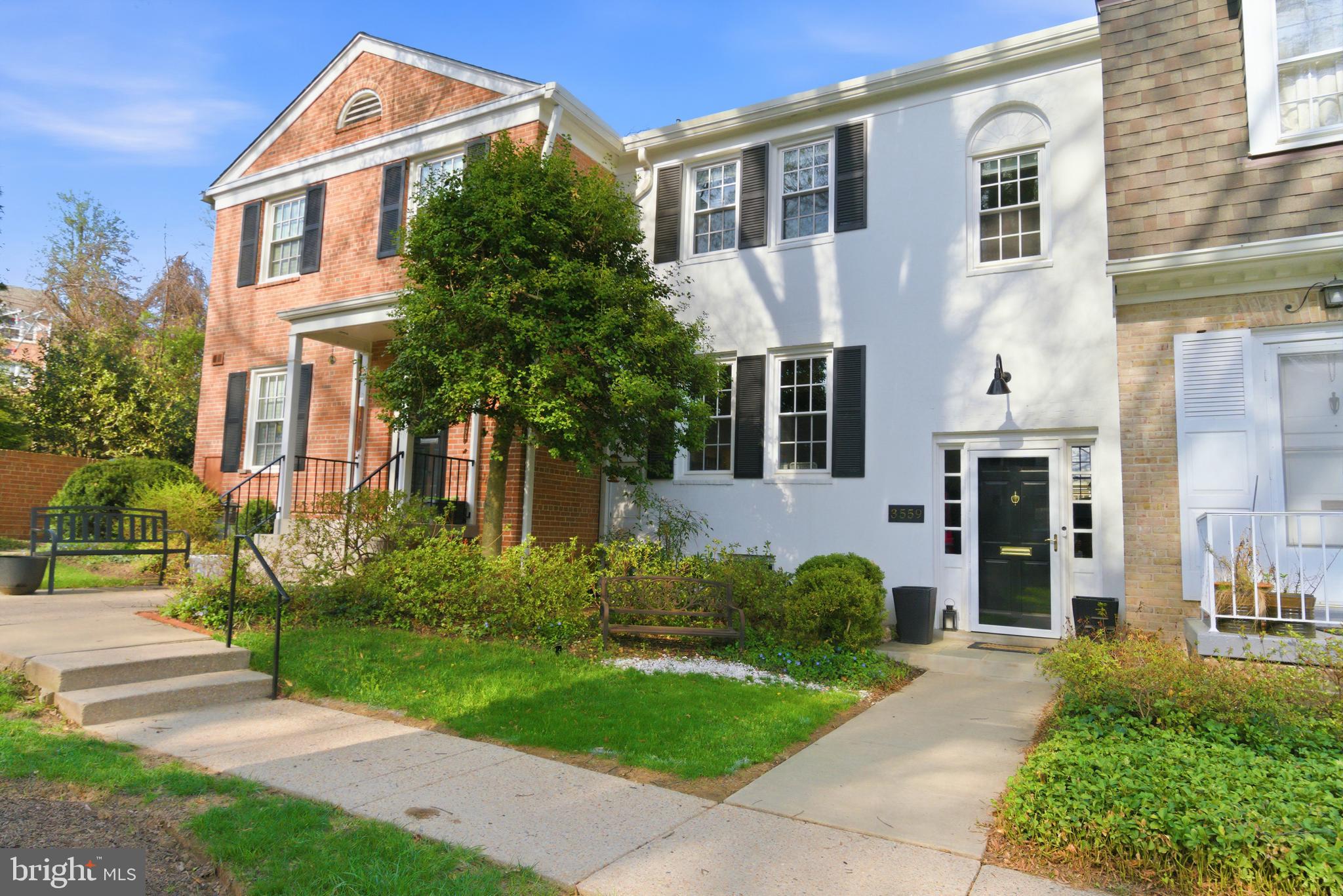 Property Taxes, Water, and All Exterior Maintenance are INCLUDED in HOA/Co-op Fee . Assoc. Fee $641.54 + Taxes $654.96 = $1,296.50

Welcome to 3559 Hamlet Place — a beautifully updated and well maintained 3-bedroom, 2 full and 2 half bath townhome offering turnkey living in the heart of Chevy Chase. Designed for modern living, the main level features an open floor plan with seamless flow between the kitchen, dining, and living spaces — ideal for both everyday comfort and effortless entertaining. Hamlet Place is a hidden gem, perfectly positioned among towering mature trees and lush, curated plantings. This tranquil wooded backdrop creates a sense of privacy, beauty and quiet escape.

Hardwood floors, recessed lighting, and large windows create a bright, inviting atmosphere throughout. The ample sized kitchen is anchored by quartz countertops, updated appliances, and thoughtful finishes that blend style and function.

Upstairs, the spacious primary suite offers a fully renovated bath with walk-in shower and generous closet space, creating a true retreat. Two additional bedrooms and an updated hall bath complete the upper level.

The fully finished lower level provides flexible living space ideal for a family room, home office, or fitness area, along with a half bath and walk-out access to a private patio — perfect for outdoor dining or relaxing.

Enjoy the space and lifestyle buyers want — with significantly less exterior maintenance than a typical single-family home — all in a prime location moments from shops, dining, parks, and major commuter routes.
. No State or County Transfer or recordation fees with coop sale. Other closing costs apply. Ask Listing agent.  New to Co-ops? We can help. Happy to answer any questions you might have about the process.!