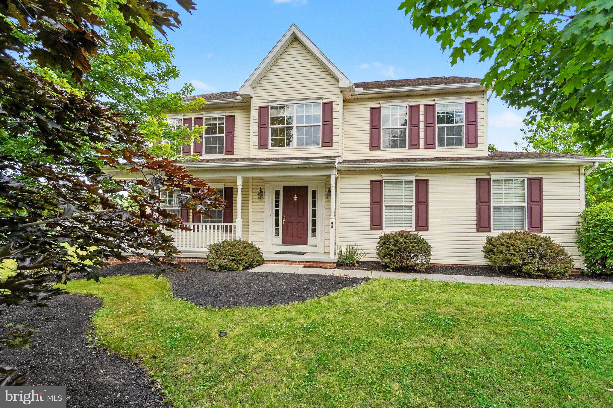 Beautifully maintained 4-bedroom Colonial situated on a corner lot in the highly sought-after Patriot's Choice community in Gettysburg School District. This spacious, move-in ready home features a bright, open main level filled with natural light, beautiful hardwood floors, crown molding, separate living and dining rooms, an eat-in kitchen with granite countertops and stainless steel appliances, and a spacious family room perfect for family gatherings and entertaining. Upstairs you'll find all four bedrooms including a generously sized owner's suite with a vaulted ceiling and a private ensuite bath featuring double vanities and a relaxing soaking tub. The unfinished lower level offers abundant storage space and endless potential for future finishing. Outside, enjoy the open yard and a spacious new deck added in 2025, ideal for outdoor enjoyment and entertaining. Conveniently located just minutes from historic downtown Gettysburg and close to schools, shops, restaurants, commuter routes, and the PA/MD line. Schedule your private tour today and you could be calling this beautiful house your home in no time!