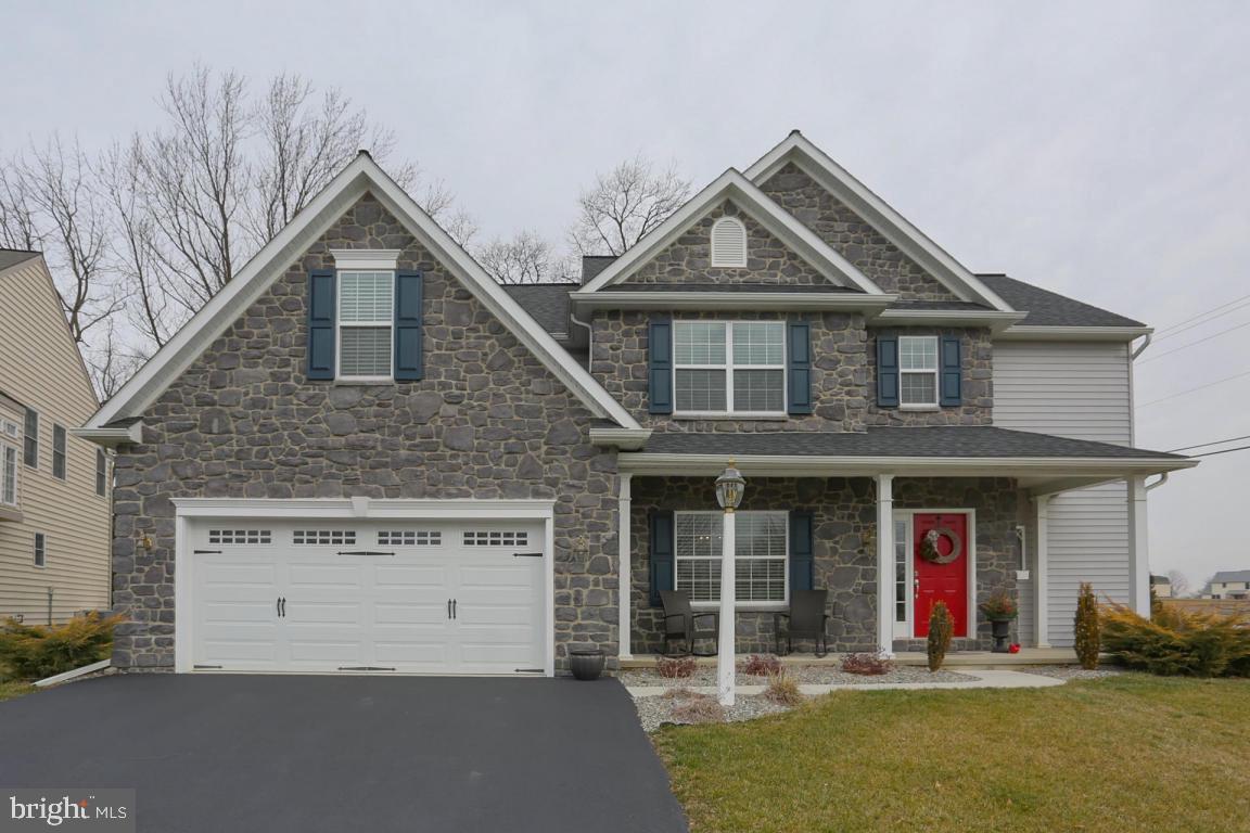 Conveniently located 4 bedroom home in Manheim Township schools. Bright and open floor plan, eat in granite kitchen with tile backsplash, gas fireplace in family room and first floor office. Master suite with tray ceiling, sitting area and walk in closet with attic.  Plenty of storage with mudroom and full basement. Rear patio great setting for entertaining and leads to backyard that backs up to mature trees. Close to local walking trail.