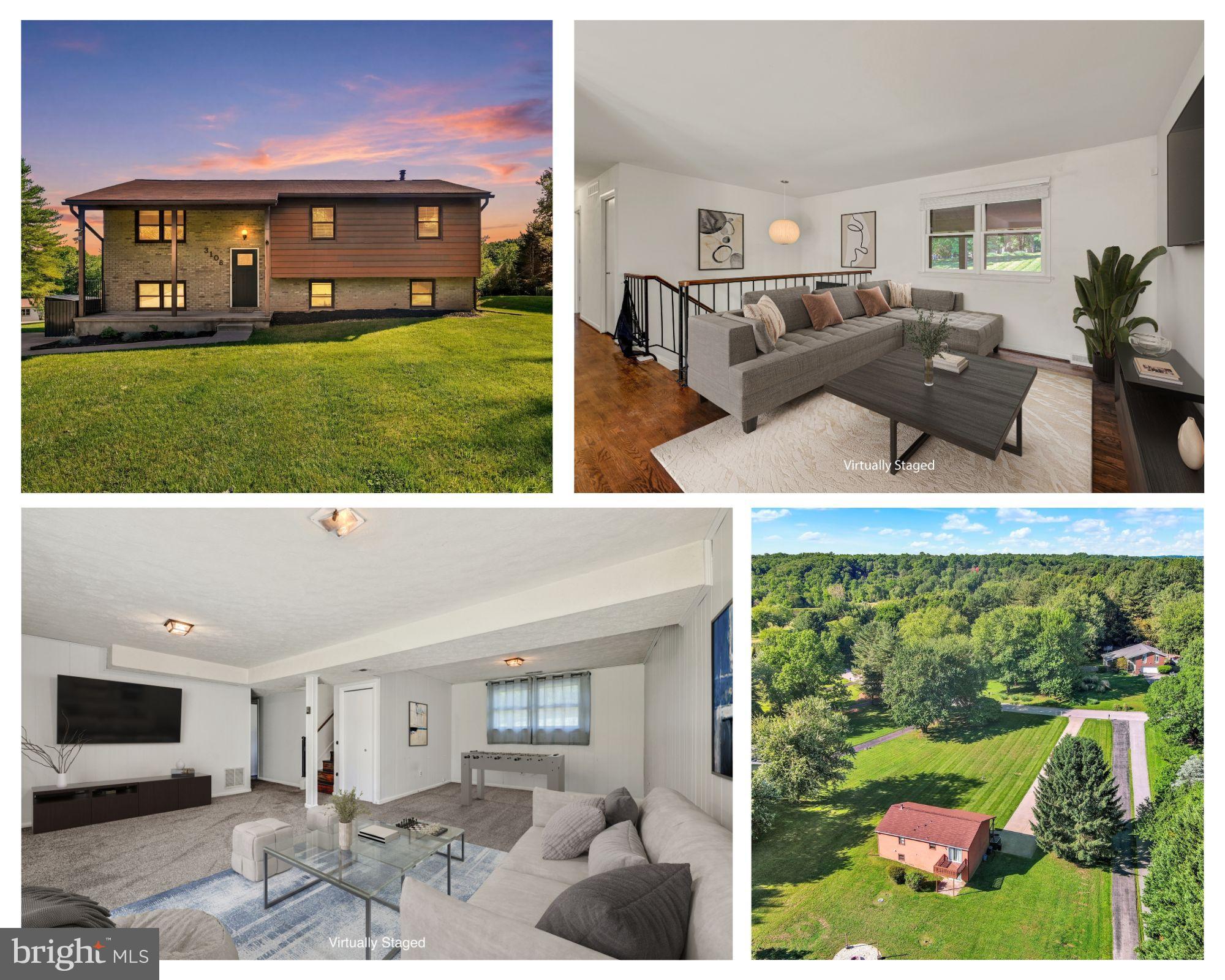 Tucked away on a beautiful 1-acre lot in the established and highly sought-after Valley Hills community, this updated split foyer offers the perfect combination of space, privacy, and convenience. Surrounded by mature trees and set in a neighborhood known for its secluded feel, you'll enjoy a peaceful retreat while remaining close to shopping, dining, and commuter routes.
Inside, the home has been thoughtfully refreshed with updated kitchen appliances, beautifully updated bathrooms featuring new vanities, toilets and shower heads.  Freshly paint throughout. New carpet in lower level.  Spacious living and dining areas provide comfortable everyday living and entertaining space, while the flexible floor plan offers room for everyone.
The expansive 1-acre homesite provides endless opportunities to enjoy the outdoors, whether gardening, playing, entertaining, or simply relaxing in your own private setting. Mature landscaping and generous open space create a rare sense of privacy that's difficult to find while still being convenient to everyday amenities.
Some photos have been virtually staged to help illustrate the home's possibilities and inspire your vision. Don't miss this opportunity to own a beautifully updated home on a rare 1-acre lot in one of Owings Mills' most established neighborhoods.