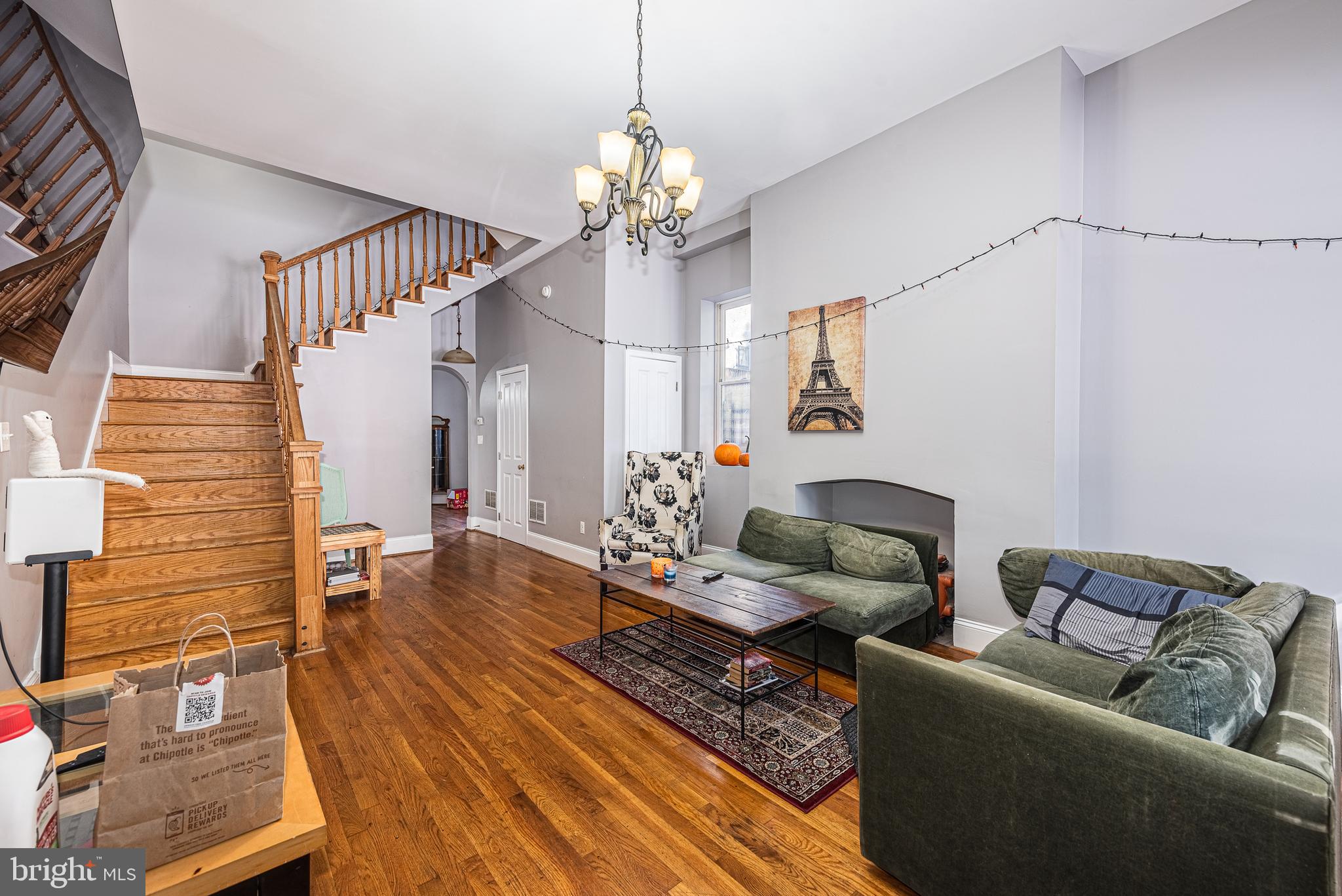 TENANT OCCUPIED UNTIL 4/30/26!!  LARGE END OF GROUP STATION NORTH ROWHOME!  This property features over 2,200 sq. ft. of living space, hardwood flooring throughout, a spacious living room, separate dining room, updated kitchen with ss appliances and ample cabinet space, main level half bath, 4 bedrooms and 3.5 total baths.  Located in the Station North neighborhood of Baltimore and convenient to MICA, Penn Station, downtown Baltimore, & 83!  MUST HAVE GOOD CREDIT TO BE CONSIDERED WITH NO HISTORY OF EVICTIONS