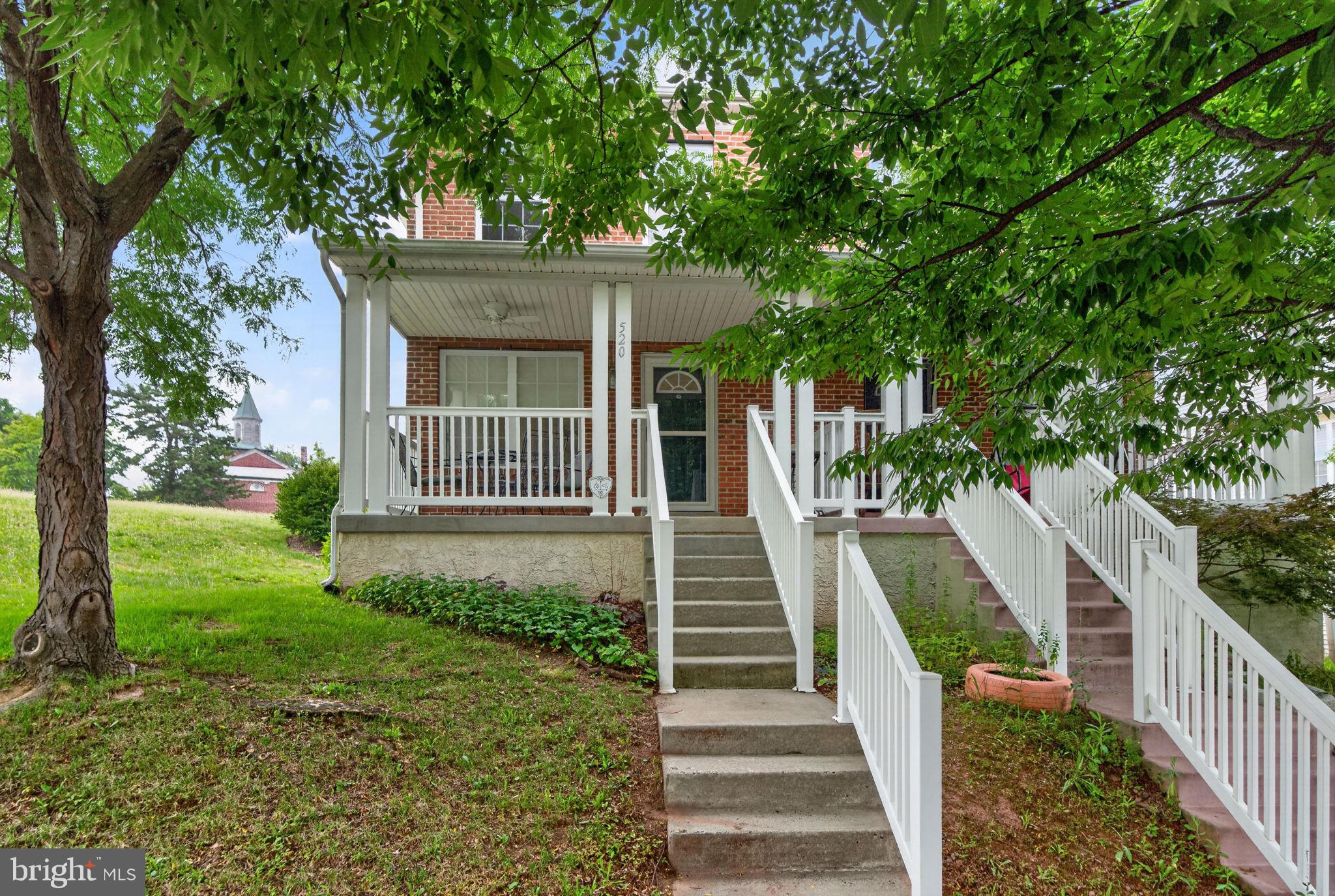 Welcome to 520 May Street, a beautifully maintained 3-bedroom, 2.5-bath twin Colonial nestled on a  tree-lined street in one of Pottstown's historic neighborhoods. Freshly painted throughout, with professionally cleaned carpets, a freshly refinished deck, and a professionally cleaned interior, this home is truly move-in ready. The open-concept main level features durable vinyl plank flooring, a cozy gas fireplace, and a spacious kitchen that's perfect for both everyday living and entertaining. Upstairs, you'll find three comfortable bedrooms, including a private primary suite with its own full bath. A covered front porch, rear deck, and hardscape patio provide inviting outdoor living spaces for relaxing or entertaining. The full basement offers abundant storage, workshop space, or the opportunity to create additional finished living space. As an end-unit overlooking open space, the property offers added privacy and open views rarely found in an urban neighborhood. Rear alley access provides two off-street parking spaces, complemented by additional on-street parking for guests. Beyond the home itself, you'll enjoy the convenience of living just minutes from Pottstown's revitalized downtown district. Explore local boutiques, breweries, beer gardens, the Steel River Playhouse, community events, and exceptional dining, including local favorites such as Blue Elephant and Toni & Ants. Just a short stroll away is the popular Brunish's Grocery, which author James McBride has identified as the inspiration for his bestselling novel, The Heaven & Earth Grocery Store, adding a unique literary connection to this already charming neighborhood. Enjoy convenient access to major commuter routes and public transportation, making travel throughout Montgomery, Chester, Berks, and Philadelphia Counties simple and efficient.