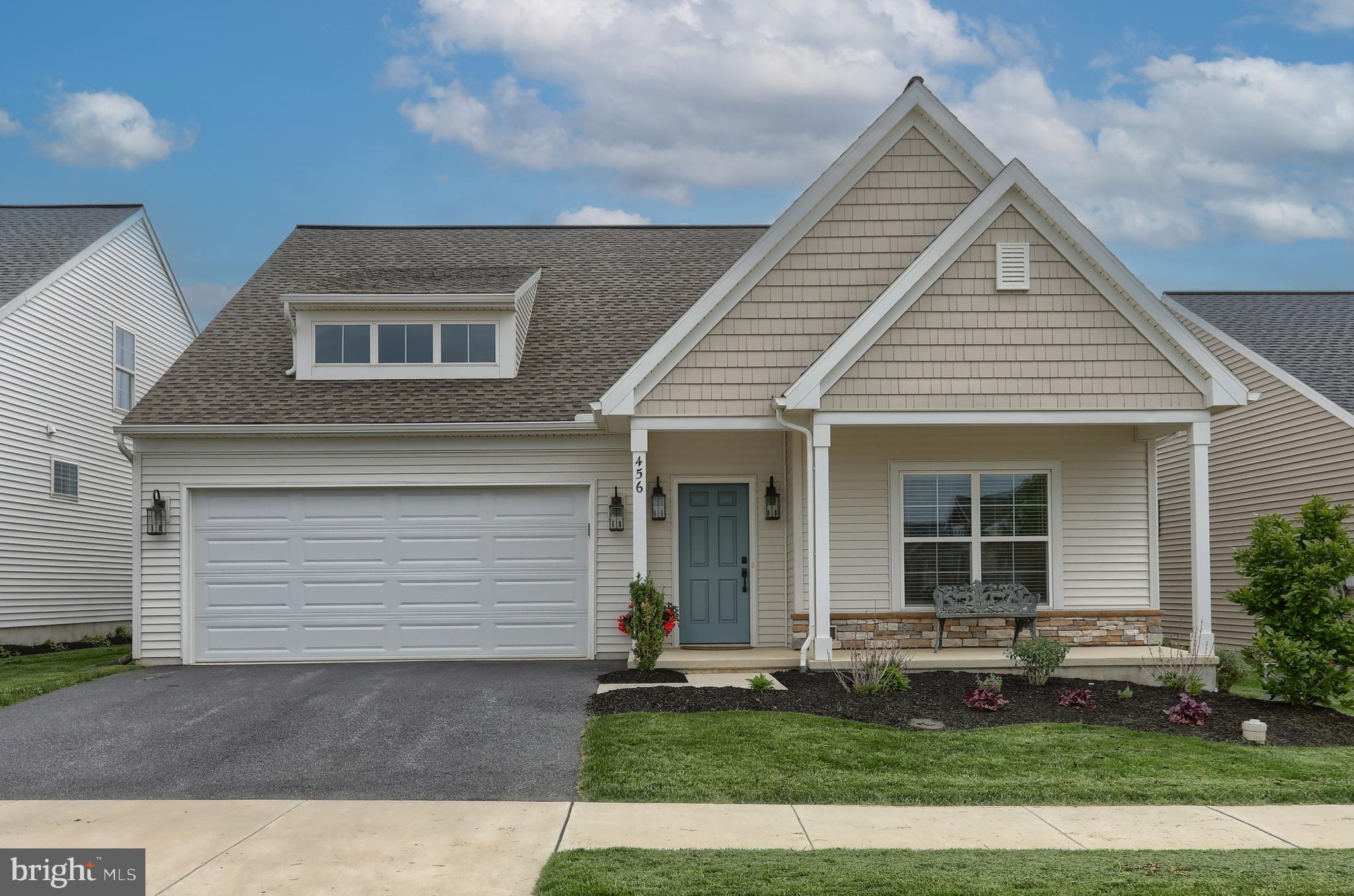 Welcome to 456 Stone Gate Blvd in the highly desirable Winding Creek community in Annville! Built in 2024, this beautifully designed Ashton model by Landmark Builders home offers over 2,286 square feet of thoughtfully crafted living space with 2 bedrooms, 2 full baths, and a spacious 2-car garage.

Step inside to discover an open-concept layout filled with natural light, soaring cathedral ceilings, and elegant finishes throughout. The kitchen seamlessly flows into the dining and living areas, creating the perfect space for entertaining or everyday comfort. The spacious owner’s suite features a private bath and generous closet space, a second bedroom and a den provide flexibility for guests and a home office.

Enjoy low-maintenance living in this sought-after community, complete with beautifully maintained surroundings and convenient access to shopping, dining, healthcare, and major routes. Clubhouse/Amenity Center, Fitness Center, Outdoor Heated Pool, Hobby & Game Room, Walking & Biking Trails and Tennis Courts.  Whether you’re looking to downsize without compromise or enjoy modern first-floor living, this home offers the perfect blend of comfort, style, and convenience.

Schedule your private showing today and experience everything this exceptional property has to offer!