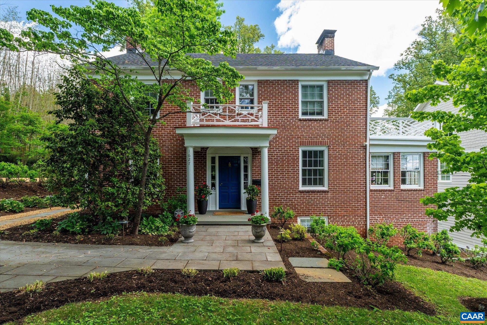 Ideally situated just minutes from the University of Virginia and Barracks Road Shopping, this 1934 Georgian Colonial home is distinguished by classic architecture and refined modern living. Spanning four levels thoughtfully designed by Lisa Sokol, the residence offers four bedrooms, including a gracious primary suite on the second floor with a private balcony. The third floor features two additional bedrooms with charming built-in bench seating, adding warmth and character. Throughout the home, a variety of well-proportioned spaces and private nooks create both comfort and versatility. A beautifully appointed kitchen centered around an expansive island is well-suited for both everyday living and sophisticated entertaining. The home?s seamless connection to the outdoors reveals a private, landscaped backyard, where terraced levels and historic stone walls create a tranquil setting for relaxation and gathering. The walk-out lower level provides additional flexibility with a welcoming family den anchored by a wood-burning fireplace, creating an inviting atmosphere year-round. A rare offering in one of Charlottesville?s most coveted locations, this residence blends historic character with enduring comfort and style.,Marble Counter,Painted Cabinets,Fireplace in Basement,Fireplace in Living Room