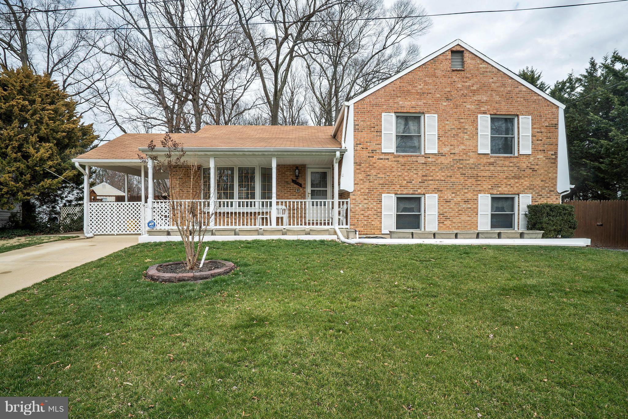 Spacious 5 BR, 2 1/2 BA, split level home with sub-basement in sought-after West Laurel. Large kitchen with Table-space, lots of cabinets, Corian counters and bay windows. Rec. Rm. w/wood burning FP. Basement with built-in shelving and tons of storage space. Huge shed. Front porch, deck, fenced yard, and lovely back yard with garden beds. Make this your next home.
