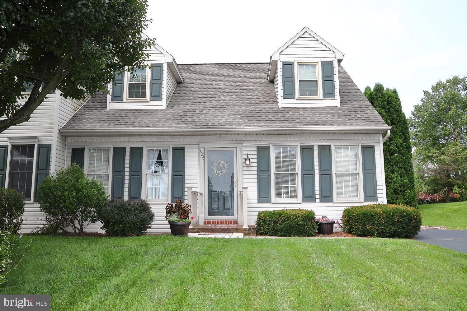 Welcome home to 706 Radio Road.  The love and care by the original owner shows everywhere.  This semi-detached Cape Cod displays beautiful, mature landscaping in a wonderful neighborhood.  The first floor boasts a lovely living room, large and updated eat-in kitchen, pantry, and laundry room.  Best of all, the first floor bedroom connects directly to the full bath, making it an ensuite, with a walk in closet.  This room could be converted into an office, playroom, formal dining room or any kind of bonus room if a 1st floor bedroom is not preferred.  Attached to the kitchen is a stunning sunroom that is comfortable in 3 seasons and a patio.

Upstairs are 2 bedrooms and a modern, full bath.  The full basement is large and dry - useful for storage or possible family room.  Originally built by contractor Larry Dombach, the house shows top quality construction.  With an almost new roof and water heater, you will have peace of mind.

Note:  Purchase of any of the furniture is negotiable.