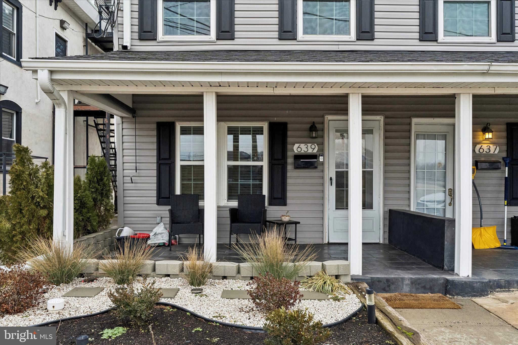 This spectacular 4-bedroom, 3-bath Twin was completely taken down to the studs in 2019 and rebuilt with a craftsman’s care. The house is situated on a double lot, located on a wide, quiet street in highly desirable Conshohocken.  This home perfectly blends Old World appeal with modern, high-end finishes throughout. The residence embodies suburban charm, comfort, and convenience.  A newly renovated covered front porch greets visitors warmly, while a large deck off the kitchen offers the perfect spot for barbecues. The first floor features an open-concept design that includes a spacious kitchen with custom built-ins, dining area, living room, and a full bath. The second floor boasts two comfortable bedrooms and one impressive  full bathroom with radiant floors, heated towel rack, and custom tile work. Head on up to the third floor to find another comfortable bedroom, office-nursery area, a luxurious full bathroom with radiant floors and a heated towel rack. The owner has done some additional upgrades, including professionally waterproofing and parging the basement, installing a new furnace in the basement providing 2 heating zones, and reconstructing the front porch. The thoughtfully designed living spaces accommodate both intimate family moments and lively social gatherings, providing a comfortable and adaptable lifestyle.  Quintessential CURB APPEAL!  A few-minute walk to the Schuylkill Bike Trail, Train Station, Downtown Conshohocken, and all major highways. Whether you are seeking a dream home or a rewarding investment, this residence is an ideal choice.