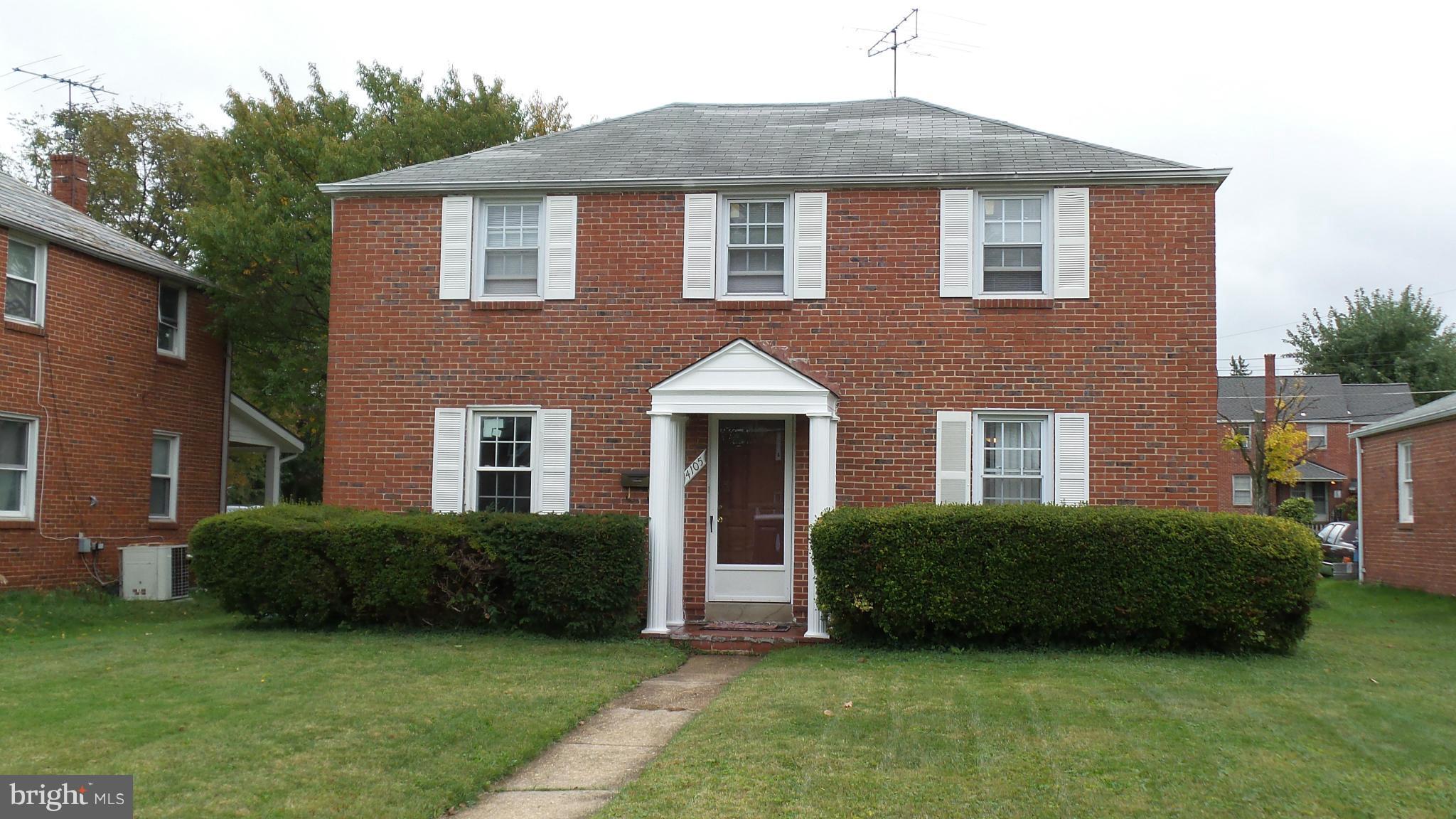 Nicely renovated home on quiet street with huge rear level yard, paved driveway, and attached garage. Recent kitchen open to dining rm. 2nd fl  has 2 huge and 1 large BR with wood flrs under carpet.  Finished lower level has ceramic tile floor, many recessed lights, fabulous tiled full bath, and sep laundry rm. 2. Enjoy evenings on the patio under the awning. Convenient location- walk to Metro.