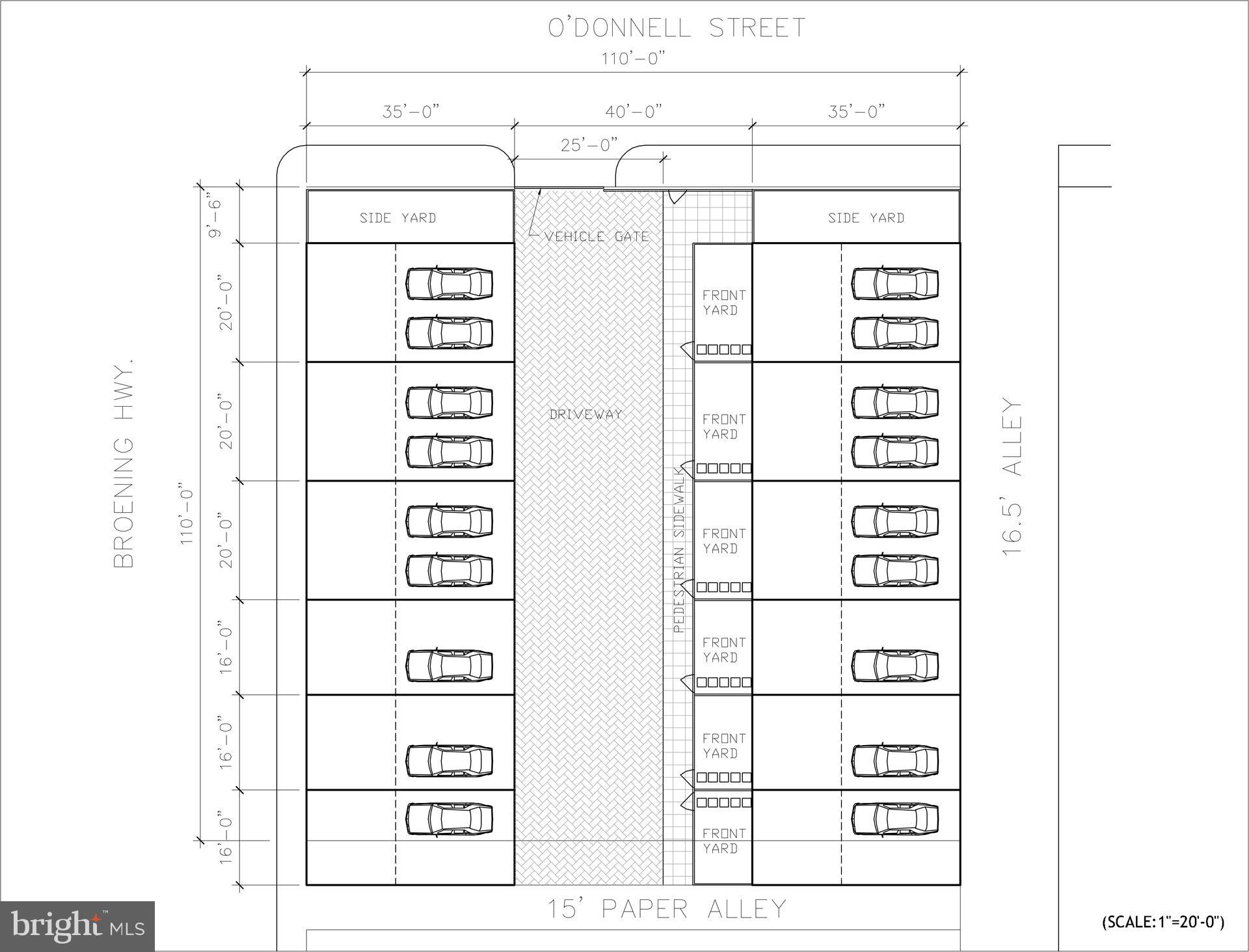 DEVELOPMENT OPPORTUNITY!  LARGE LOT LOCATED BETWEEN CANTON AND DUNDALK WITH THE POTENTIAL FOR 12 NEW TOWNHOMES OR APARTMENT BUILDING!  Conveniently located close to 95 & Hopkins Bayview!