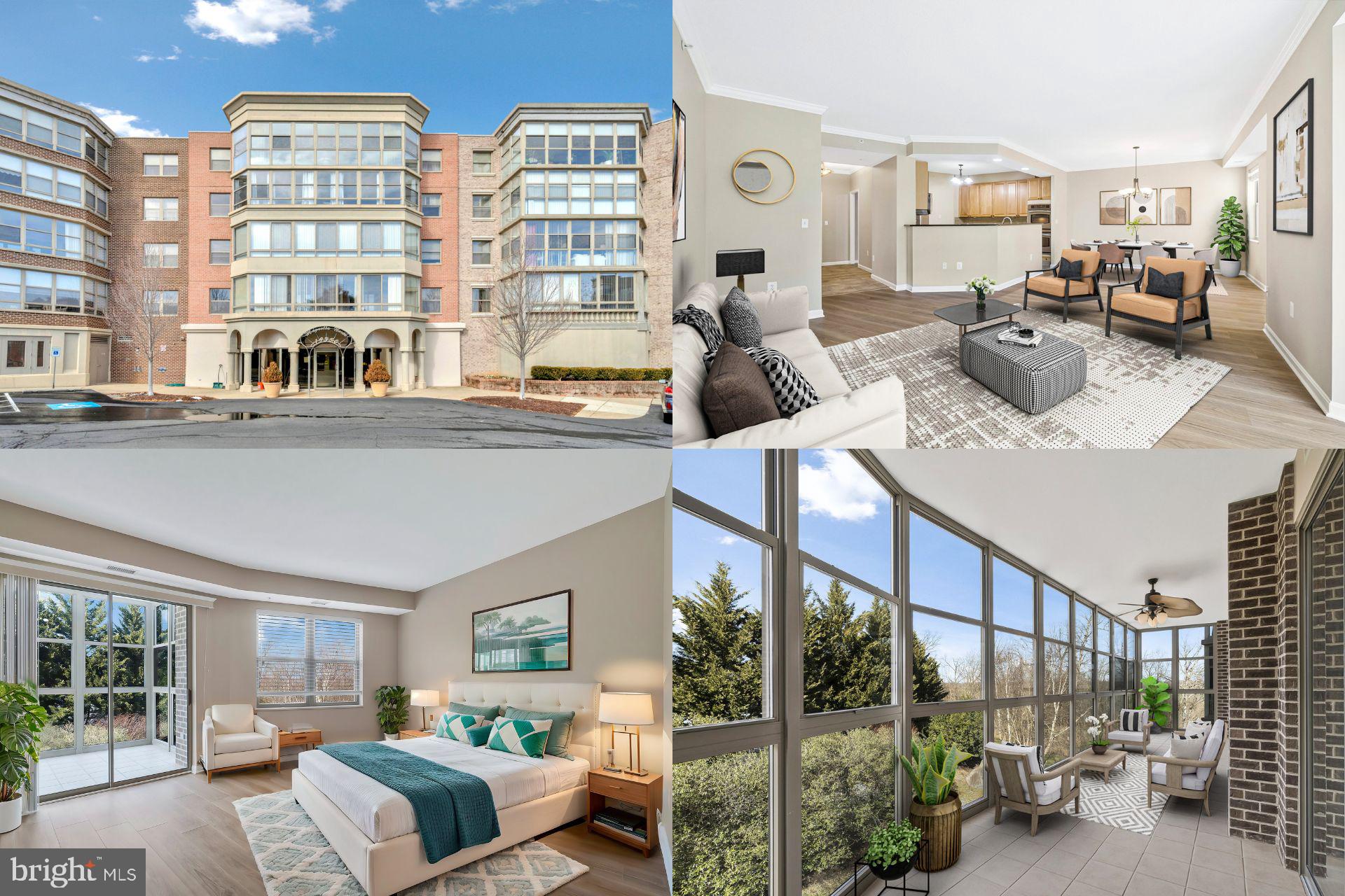 Experience luxury and tranquility in this beautifully updated 2-bed, 2-bath condo in the sought-after Lansdowne Woods 55+ community. Located in a desirable Magnolia building near the elevator, the open-concept layout features a bonus den, a modern kitchen with high-end appliances, and a sunroom terrace showcasing serene tree views. Both suites offer private baths and direct sunroom access, with the primary suite boasting dual closets and a spa-like bath. Enjoy upgrades like fresh paint, new blinds, and contemporary LVP flooring, plus community amenities including a fitness center, pool, sports courts, and clubhouse—all just minutes from local shopping and dining. A designated parking space with rent covered through October 2025 adds extra convenience.

** Accepting Back up Offers **