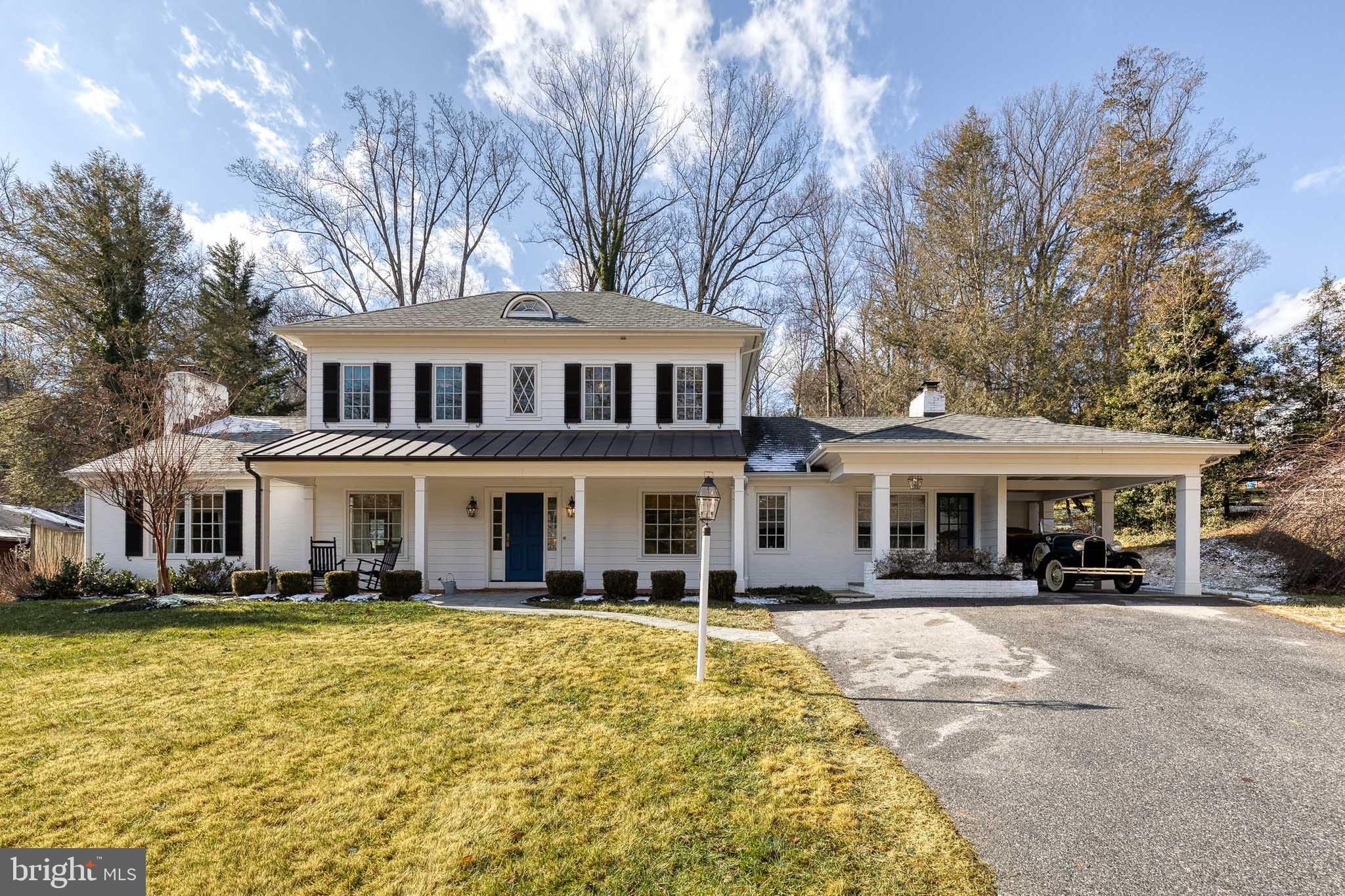 Exceptional Properties. Exceptional Clients. One of the most coveted locations in Ruxton. Reimagined and rebuilt from the foundation in 2017, this exceptional residence was designed by architect Peter Ratcliffe and thoughtfully crafted to blend timeless character with modern luxury. Preserved painted brick wing walls anchor the home within the historic charm of Circle Road. A welcoming front porch with herringbone brick flooring leads to an elegant interior featuring hardwood floors throughout, high-end lighting, and an open, thoughtfully designed floor plan. The Great Room is the heart of the home, highlighted by vaulted ceilings, custom built-ins, and French doors opening to the rear patio and private backyard. The chef’s kitchen offers Greenfield cabinetry, Danby marble countertops, Nantucket basket-weave backsplash, a Vermont maple countertop island, and premium appliances including a panel-covered Sub-Zero refrigerator and Café microwave, oven, cooktop, and dishwasher. The private first-floor primary suite features a walk-in closet and adjoining office, while additional living spaces include a den/playroom or potential fifth bedroom with exterior access. Modern systems include three-zone HVAC(2017), architectural shingle & copper roof (2017), Pella windows and doors, a new BAT septic system(2017), Tesla charger, alarm system, and electric dog fence. Gracefully designed and impeccably executed, this is a rare opportunity on one of Ruxton’s most coveted streets.