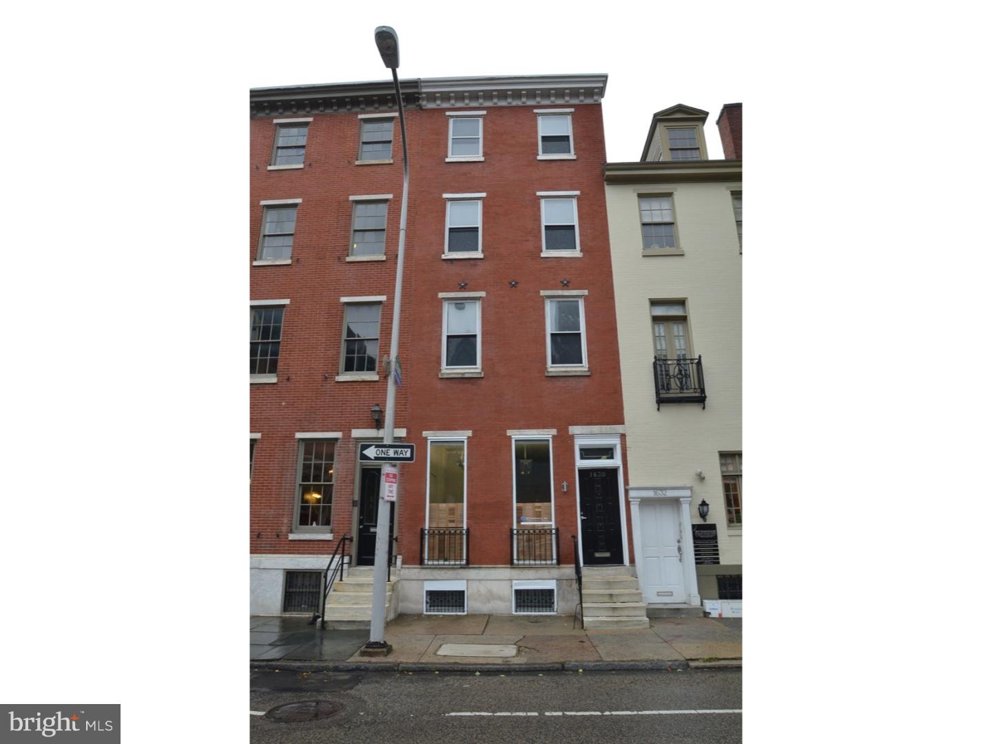 Prime location situated between Rittenhouse Square and South Street for a single family conversion. This 4 Story building has been used as an Architects office, and runs to Waverly with a garage on Waverly and a deck above. 1st floor: Entry, Front office with interior spiral stair to 2nd floor Front Office with full Bath with shower. 1st floor Rear open drafting space, with large skylight and access to Garage. 2nd floor Rear Kitchenette, Conference room with sliding glass doors to Deck. 3rd floor Front office, Rear office, with exposed beams and Powder Room.  4th floor Front large office space with split system AC.  The office has wall to wall carpeting through out.  Basement Front Office and Powder Room, Rear storage and mechanicals. Heat is gas forced air with central air for the 1st floor and 1/2 of the 2nd floor. There is a 2nd air handler in the 2nd floor rear for the 2nd floor rear and 3rd floor rear. There is a split a/c system for the 3rd floor front and 4th floor front. There are 4 meters- 1 common area and 3 for the previous 3 residential units that existed when the seller bought and renovated the building into office space.  Potential condo conversion with existing separate electric.