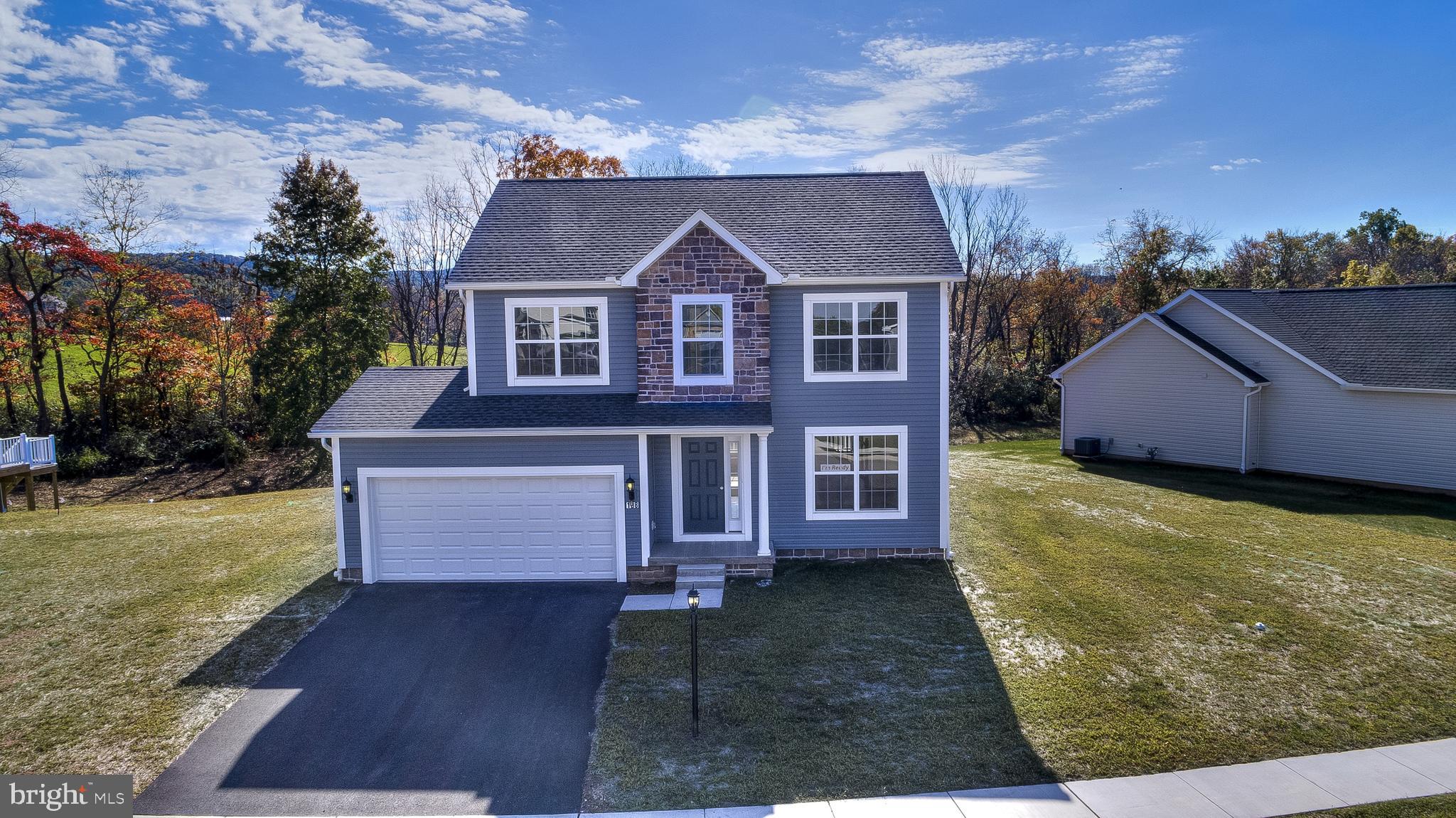 THIS IS A BASE PRICE TO BE BUILT HOME TO SUIT      ##VISIT MOEDL HOME/SALES OFFICE AT 2601 VILLAGE RD, DOVER, PA, FOR MORE INFORMATION##
*** SPECIAL INCENTIVES UP TO 10K MAY BE AVAILABLE WITH THE USE OF PREFERRED LENDER & TITLE*****

The first floor of our gorgeous Doral II model home shows a flex room to the right (and open to) the foyer. This area can easily be used as a formal dining area. It can also become a home office or even a craft room.

The huge family room and kitchen area spans nearly the whole width of the house* and is both practical and comfortable. Look at the plan and picture holiday dinners and family gatherings with space for everyone. One feature is the kitchen island that is handy for food prep, as a serving area, and as extra seating during meal time. A sliding door in the kitchen area, which can be used to access an outdoor patio, or deck, or add an optional sunroom that adds even more space for entertaining!

The second-floor features room to “grow a family”… quiet space for parents…and rooms for children now and guests or grandkids once the family is grown.
Spaciousness…it’s a feeling one continues to feel throughout this durable, affordable, and comfortable home.

*The first floor of the Doral II can be enlarged to span the entire back of the house. J. A. Myers will provide a cost for this upgrade and others that you might like to make to have the Doral II become “your custom-built home!”  Incentives may be available with use of Builder Preferred Lender and Title Company.