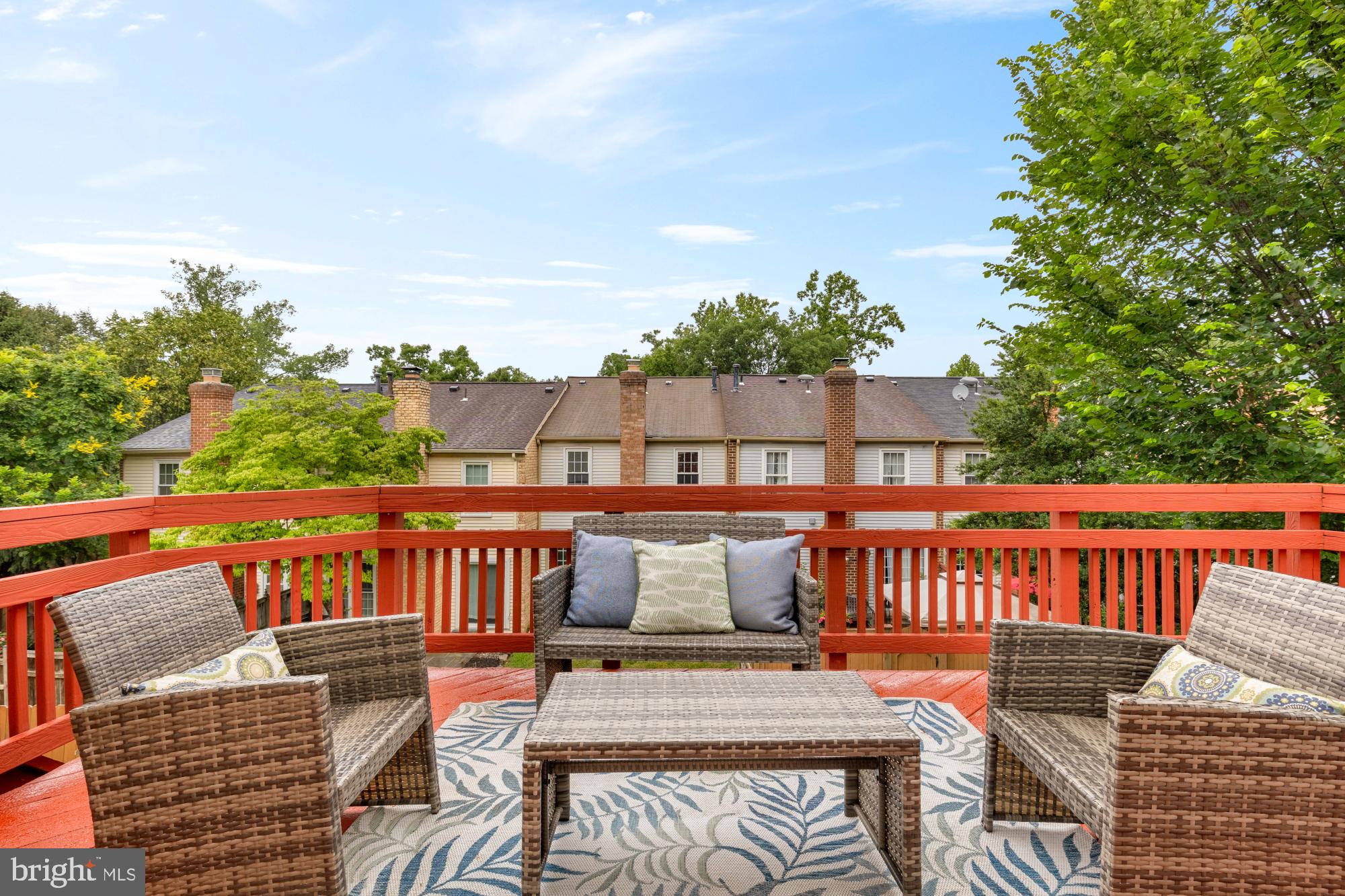 OPEN House  6/6, 1-3!  A rare find - Special home w/an open lay-out, light-filled rooms, end unit, great location & no condo fees! Great flow - see the floor plans & the video too!  Sun-filled and oh so spacious! Pretty END unit w/Brick Front & a neutral palate offering: 3 BRS, 2 full BAs, 2 Half BAs, Large Recreation Rm on Lower-Level w/walk out, expansive Deck w/stairs to paver Patio, Laminate Flooring on Main & Lower levels, plush carpeting on BR level, Inviting Breakfast area, Updated Kitchen w/SS appliances, stunning Granite counters, attractive backsplash &  ample cabinetry. Don’t’ miss the generous Laundry Rm w/lots of storage areas. A welcoming Foyer greets you as your tour begins - starting w/the convenient Powder Rm; very functional & updated Kitchen w/recessed lighting & SS sink; Kit has a delightful breakfast area too!  Then, access to the Kitchen from Foyer & also from the separate Dining Rm; enjoy entertaining in the oversized Living Rm w/recessed lighting, plus access to the Deck from Slider. Upper level includes 3 BRs all w/ceiling fans: Primary spacious BR & Primary BA w/shower & walk-in closet; Hall BA w/tub; 2 additional BRs. Lower-Level w/Full daylight Rec Rm, fireplace & level walk out to yard. Convenient 2nd Half BA & spacious LA area off from the Rec Rm. This exceptional home w/generous size rooms offers many updates: NEW ROOF (by Seneca) – 2/2021; Furnace & A/C – 4/2023; SS Fridge/Freezer, Dishwasher, Stove/Oven - 2023; Humidifier - 2023; Main Level Flooring - 2023; Laminate Lower-Level Flooring w/additional waterproofing backing – 6/2025; Ceiling Fan in Rear BR - 7/2025. All this in a sought-after community that is tucked away w/sidewalks & mature trees, yet mins to shopping, dining, parks, theaters, DC, VA, Bethesda, White Flint METRO & bus line. See & be part of the vibrant Pike & Rose location & also enjoy the new nearby Wegmans! What a special home & location. Check out the floor plans and the video too. NO CONDO FEES! 
HOA Fee -covers trash, recycle & common area maint. PICS ONLINE SHOW HOW THE HOME WOULD LOOK WITH FURNTURE.  No longer professionally staged.
