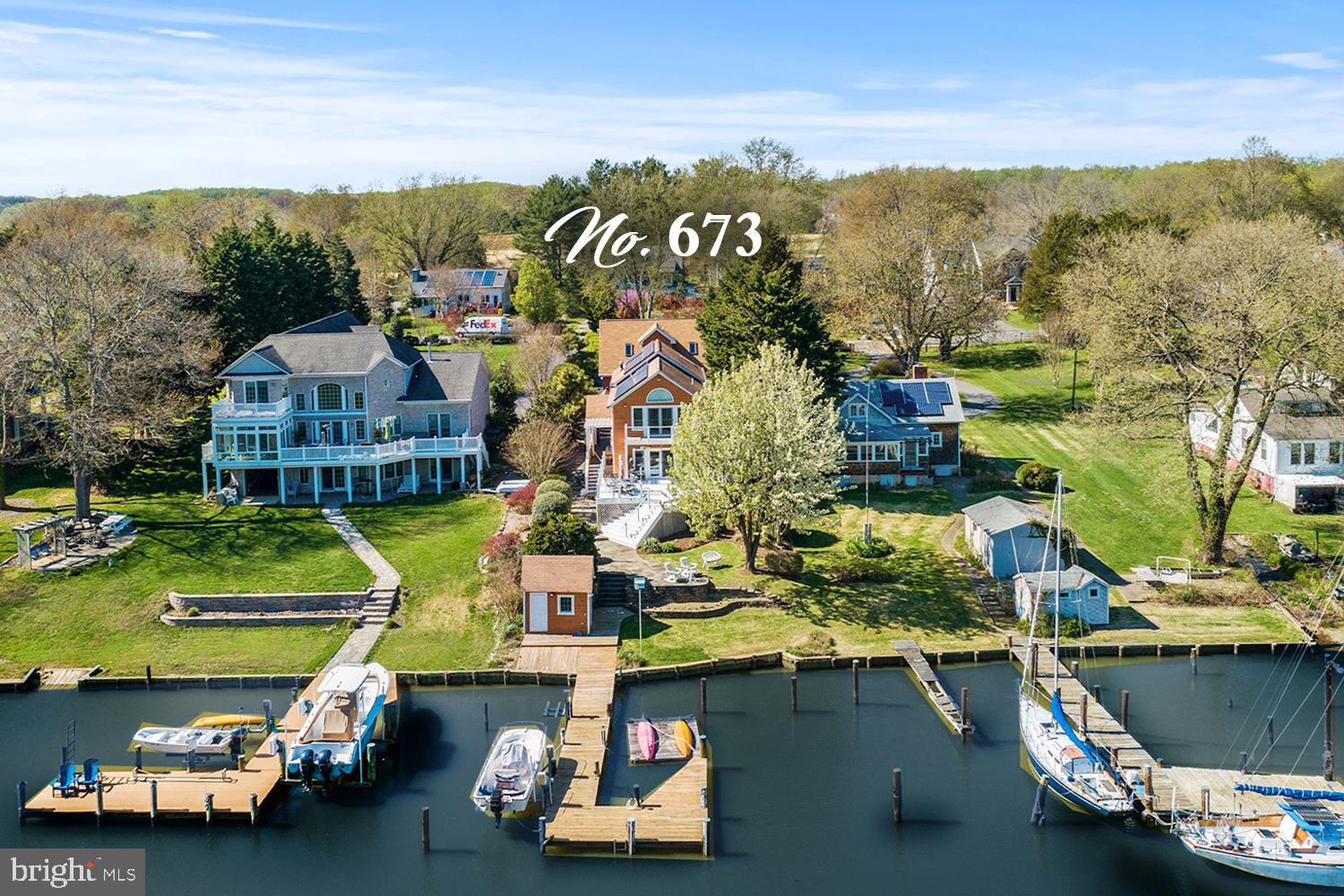 Absolutely the best waterfront value to be found on the Broadneck Peninsula! METICULOUSLY cared for and updated home with DEEP water private pier. Expansive outdoor recreation area that can not be recreated. Genius upper level design provides a waterfront master bedroom, spa like bath and HUGE master closet.  Detached 3 car garage has upper level haven perfect for guests/office/rec room/etc. Just in time for crab and boating season - crab pots convey :-)  Don't hesitate!!