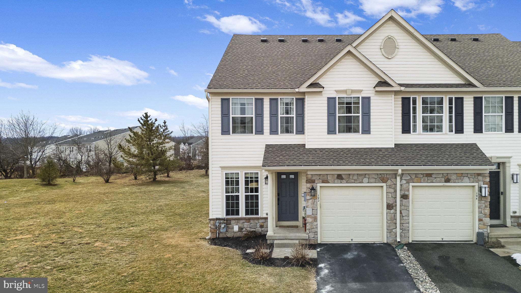 Welcome to this beautifully maintained end-unit townhome located in the desirable Owen J. Roberts School District, offering space, style, and a wonderful setting within the Coventry Glen community. With a thoughtfully designed layout and inviting curb appeal, this home blends comfort and convenience in an ideal location. Step inside to a bright and inviting main level featuring rich hardwood flooring and a seamless flow between the living room, formal dining room, and kitchen. The kitchen offers ample cabinetry and pantry space, recessed lighting, and a convenient breakfast bar. Just beyond, the breakfast nook and family room provide comfortable gathering spaces with access to the spacious rear deck overlooking open lawn and neighboring green space. A main floor powder room provides convenience for you and your guests. Upstairs, the primary suite is a true retreat with a large bedroom, walk-in closet, and private en-suite bath featuring double sinks, and a tub/shower. Two additional bedrooms, a full hall bath, and a convenient second-floor laundry room complete the upper level. The finished lower level expands your living space with a large recreation room ideal for a media room, playroom, home office, or gym, plus an additional powder room and an unfinished storage area. An attached one-car garage adds additional storage or hobby space. Enjoy outdoor living on the rear deck and yard area with peaceful open views - perfect for relaxing or entertaining. Spend less time worrying about maintenance and more time enjoying your home, with lawn care, snow removal, and well-maintained common areas all handled for you. The neighborhood also offers tot lots and playgrounds for easy outdoor enjoyment. Major updates provide added peace of mind, including a new roof in 2022, a new AC installed in April 2025, and an updated water heater in 2023. A functional layout, generous space, and a prime end-unit location make this home a must-see. Schedule your showing today!