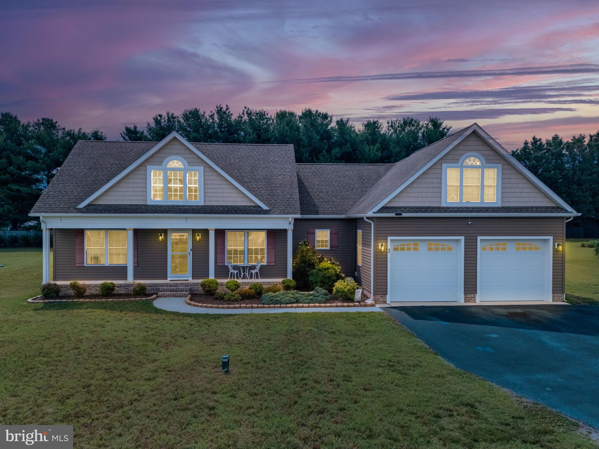 Welcome to this beautifully maintained 4-bedroom, 3-bath home in the desirable community of Dogwood Meadows, offering the perfect blend of comfortable living, flexible space, and modern conveniences. Situated on a spacious half-acre lot, this home features nearly 2,000 square feet of thoughtfully designed living space with an open floor plan ideal for both everyday living and entertaining. Rich wood flooring, abundant natural light, and inviting living areas create a warm and welcoming atmosphere throughout. The well-appointed kitchen opens seamlessly to the dining and living areas, making gatherings with family and friends effortless. The spacious primary suite offers a private retreat, complete with. a walk-in closet and an en-suite, a soaking tub and a separate shower. Two additional first-floor bedrooms and a full guest bath provide comfortable accommodations for family and visitors. Upstairs, you'll find a finished fourth bedroom with its own full bath, private entry via the garage, offering incredible flexibility. Whether used as a guest suite, home office, playroom, fitness space, media room, or private retreat, this versatile room expands the home's functionality and appeal. Additional features include zoned heating and cooling, a tankless water heater, a water treatment system, 2 entry/access points to the attic for storage convenience, main-level laundry, an attached two-car garage with an exterior entry door, and a paved driveway. Outside, the generous half-acre homesite provides plenty of room for outdoor enjoyment on the deck, gardening, entertaining, or simply relaxing in your own backyard oasis, with the bonus of an electric invisible fence to prevent your pets from straying too far from home. Conveniently located near shopping, dining, healthcare, and local attractions, this move-in-ready home offers the space, comfort, and flexibility today's buyers are searching for. Don't miss your opportunity to make 80 Greenbrook Drive your next home. Professional photos will be uploaded soon.