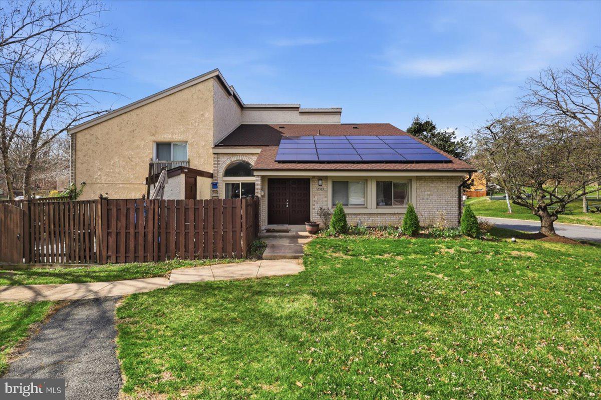 Welcome to this rare end-unit, one-level brick townhouse located in the desirable Glen Ora community of Greenbelt. This well-maintained home features 3 bedrooms and 1.5 bathrooms and offers several recent updates, including a new roof installed in 2023 and a solar energy system under purchase agreement with Freedom Forever. Monthly  payment $274 

The home showcases remodeled bathrooms with new ceramic tile and modern enclosures, high ceilings, and a kitchen equipped with stainless steel appliances and a built-in microwave. The property also includes a large front yard, a private fully fenced patio, a concrete patio area, and a generous storage shed, perfect for outdoor enjoyment and additional storage. A dual-door main entrance adds both character and elegance. 

Conveniently located near schools,public library,  public transportation, the Greenbelt Metro Station, major highways, shopping, dining, and entertainment.

Easy to show.
For any questions, please contact the helpful and cheerful listing agent.