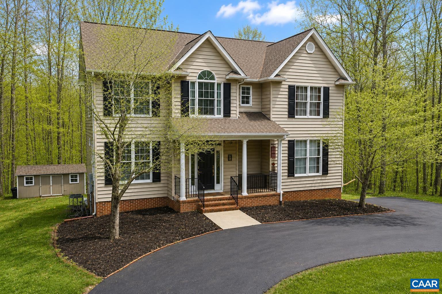 Welcome to 665 Fox Hollow Lane in Palmyra?custom-built, spacious, and thoughtfully designed with NO HOA. This 6-bedroom, 3.5-bath home offers flexibility for today?s lifestyle. The main level features a large great room with gas fireplace, formal dining room, home office, and an eat-in kitchen that opens to a rear deck?ideal for entertaining or relaxing outdoors. A main-level bedroom and full bath provide excellent space for guests or multigenerational living. Upstairs, the primary suite includes a private bath with jetted tub and office nook. Three additional bedrooms, a full hall bath, and convenient laundry complete the second level. The finished basement offers expanded living options with a large recreation area, additional bedroom, storage, finished half bath, and a framed full bath rough-in. Potential for a kitchenette and separate living space adds even more versatility. Recent improvements include a washer and dryer in 2022, Septic pumped in 2024, water softener and filter system installed in 2022 and more! Set on a large yard with a shed, this home combines space, function, and comfort in a desirable Palmyra location.,Formica Counter,Wood Cabinets,Fireplace in Great Room