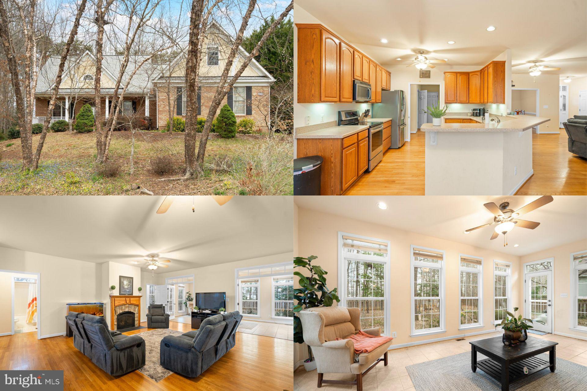 Spacious and thoughtfully designed, this beautiful home sits in a quiet, family-friendly neighborhood with golf course views. A large brick front porch adds curb appeal and charm, while the open layout with 10-foot ceilings and hardwood floors throughout gives the entire home a warm, inviting feel.

The main level features a generous kitchen with plenty of cabinet space, perfect for daily cooking or weekend entertaining. The primary suite offers a peaceful retreat, and the upstairs living area includes a fireplace for cozy evenings. Downstairs, you’ll find a second fireplace and a versatile bonus room that can serve as a playroom, office, or additional living space.

One of the standout features is the finished loft—a true 4th bedroom with its own door, separate HVAC system, and privacy. It’s ideal for a guest suite, home office, or creative space.

Out back, enjoy a fully fenced yard offering both privacy and space to relax. The large garage adds extra storage and convenience.

Located just 30 minutes from Fredericksburg, Culpeper, and the town of Orange, and close to everyday essentials like Walmart, plus community amenities including a pool and playground. Golf lovers will appreciate being right on the course, with relaxing views and a peaceful setting.

Accepting Back up Offers