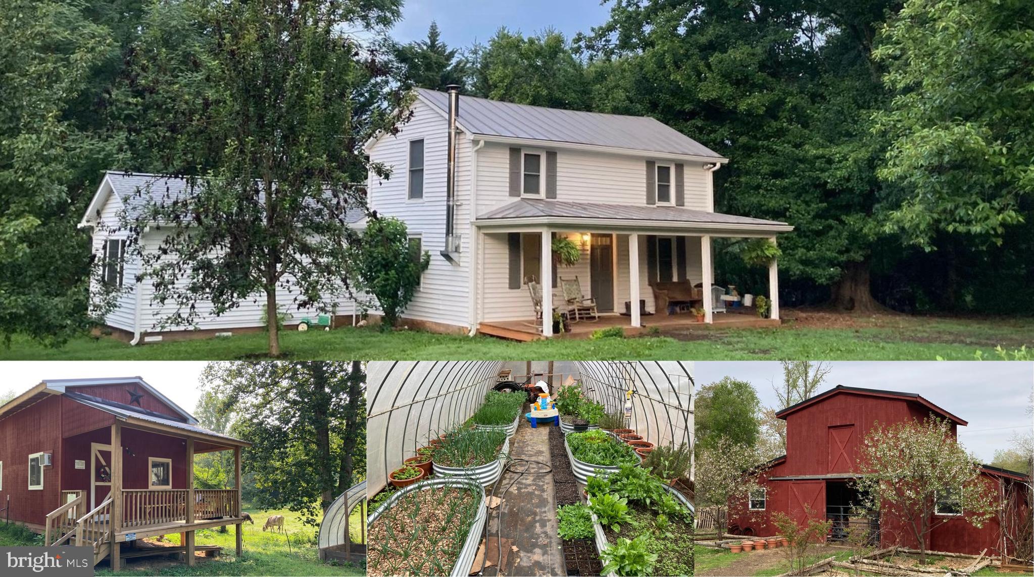 Experience country living at its finest with this meticulously remodeled 1910 farmhouse, nestled on 6 picturesque acres.
Operating as a profitable, active farm, this property offers incredible, immediate equity with extensive, high-quality improvements already in place. Because it is currently in active agricultural use, the property taxes are remarkably low—a financial benefit the new buyer can easily maintain with minimal effort, or it can easily be converted to a simple 6 acre property with a 2 stall barn, using the farm store as a separate unit home office, workshop or specialized hobby space.
The main residence of this historic charm meets total modern luxury! Every inch of this charming 3-bedroom, plus office/library home has been completely updated to ensure worry-free living for decades to come. Brand-new metal and shingle roof, new gutters, fresh exterior paint, a new well pressure tank, a whole-house water filtration system, and a new water heater. Notable updates include freshly refinished, Virginia-milled ash wood floors, fresh paint, and all-new window treatments throughout, a fully remodeled eat-in kitchen with all-wood cabinetry, premium granite countertops, a classic farmhouse sink, and new appliances, a fully updated bathrooms with exquisite custom tilework and a professionally restored, original 1920s cast-iron clawfoot tub. The bedrooms are spacious with new on the main level, and there is a cozy family room anchored by an exceptional, Virginia-crafted wood stove for ultra-efficient secondary heating. The laundry room features a new commercial-grade SpeedQueen washer and dryer. 
This property offers multi-use farming activities with farm infrastructure and multiple business opportunities. The versatile, high-end outbuildings offer endless potential for a farm store, agritourism, workshops, artisanal trades, or a premier equestrian/livestock homestead. The Barn (1,040 SQ FT, Built 2013) is a two-story powerhouse featuring a 16’x20’ center aisle on a concrete pad, 2 stalls, a workshop/tack room, a dedicated washroom with 3-basin stainless steel sink, and an air-conditioned office and storage room/hay loft in the upper level. The Farm Store (Built 2022) offers potential to boost your income immediately. It features a fully finished front retail room with a welcoming covered porch, a back-room production workspace, and a spacious storage loft and is currently operating successfully on Saturdays. Farming possibilities here offer year-round production & greenhouses that are a gardener's paradise boasting deep organic topsoil, multiple raised beds, and two hoop-style greenhouses engineered for year-round vegetable harvesting. Bring your livestock to this fully ready and fully perimeter-fenced with two separate pastures serviced by frost-free hydrants and underground water lines. Property includes a well designed chicken coop with an enclosed run, alongside established fruit trees and berries (apples, pears, cherries, peaches, plums, figs, and several varieties of berries). There are 3 additional detached sheds providing abundant storage for equipment, tools, and hobbies.
The property is a private sanctuary with perfect connectivity,tucked away on a quiet country road, backing to the serene Indian Run Creek and is surrounded by mature woods frequented by deer, wild turkey, and even the occasional bald eagle. Enjoy total privacy while remaining just 1 mile from Highway 211, offering a short drive to Warrenton, Front Royal, and Culpeper. Immerse yourself in Rappahannock County’s vibrant culture of world-class wineries, art, equestrian trails, and hiking in nearby Shenandoah National Park.
Note: The Farm Store is open Saturdays from 8 AM to 6 PM. An appointment is strictly required to view the rest of this private, turnkey homestead.