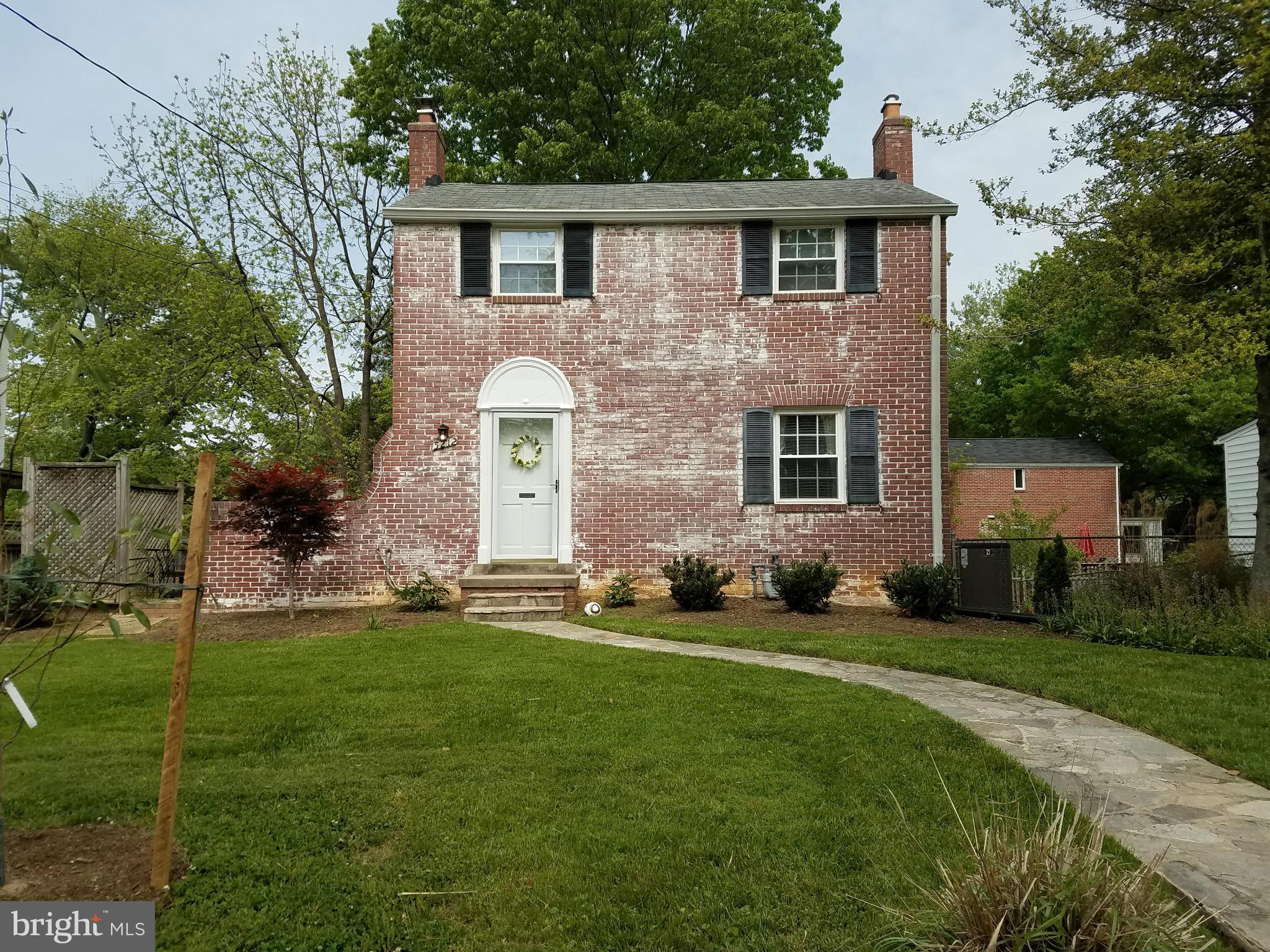 Adorable Bethesda Colonial -an alternative to an apartment. Painted w/new windows and beautiful wood floors throughout. Living room with fireplace, separate dining room and kitchen on 1st floor. New counters and floor in kitchen. 2 bedrooms and full bath on upper level. Unfinished basement. Quiet backyard with patio. Close to transportation and Friendship Heights.  

Available July 9th.