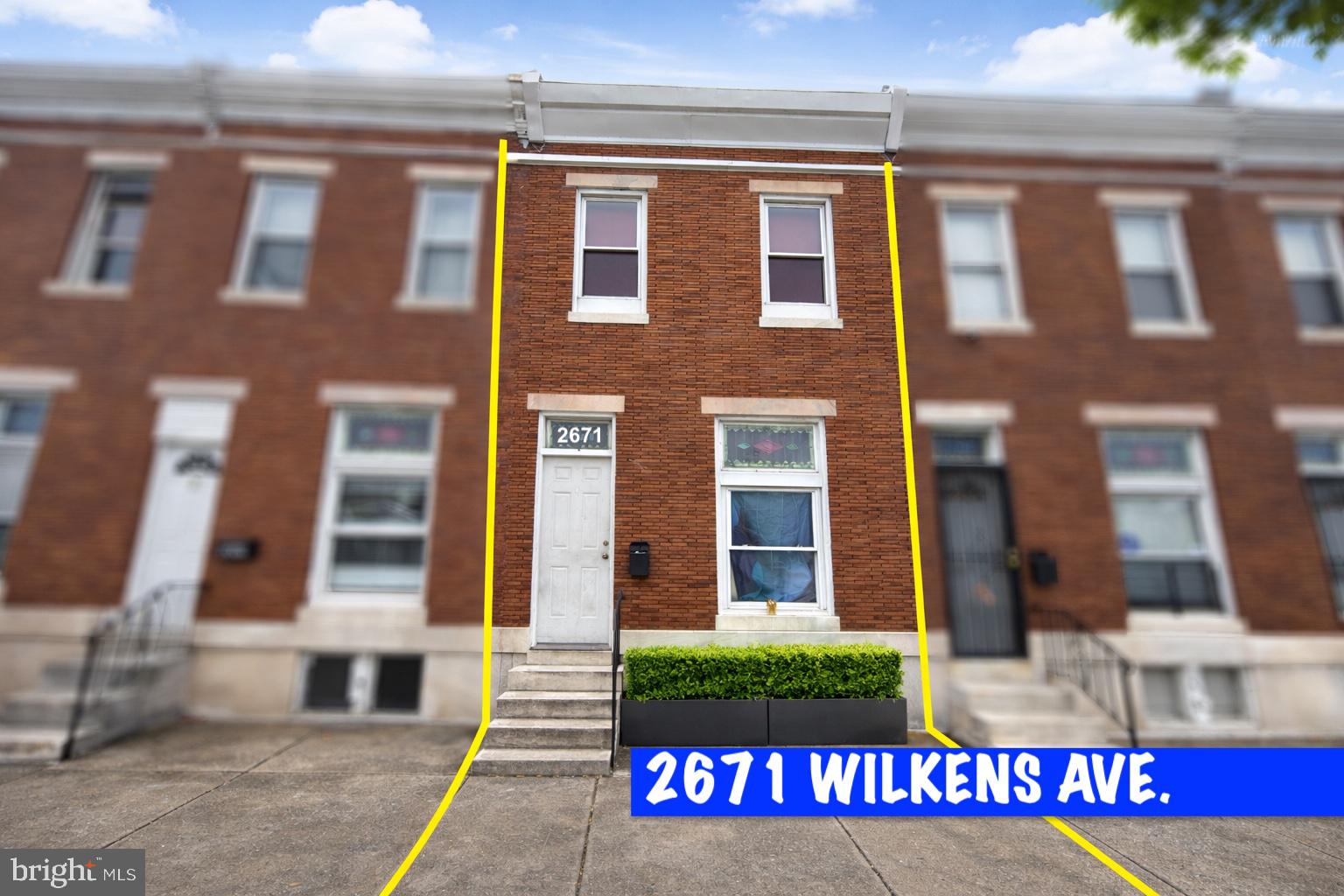 Investor alert in the heart of West Baltimore! 2671 Wilkens Ave presents a prime opportunity to add value with strong upside potential. This solid brick rowhome offers a classic layout with generous room sizes, separate living and dining areas, and a functional kitchen footprint ready for your vision. Ideal for a full renovation or rental hold, the property is perfectly positioned for portfolio expansion in a high-demand rental corridor.

Conveniently located near major commuter routes, downtown Baltimore, and public transportation, this location supports consistent tenant demand and long-term growth. Whether you're looking to flip or hold, this is a chance to capitalize on a property with great bones and serious potential.

Sold strictly AS-IS. Buyer to verify all information. Bring your contractor and your vision—this one is ready for transformation.