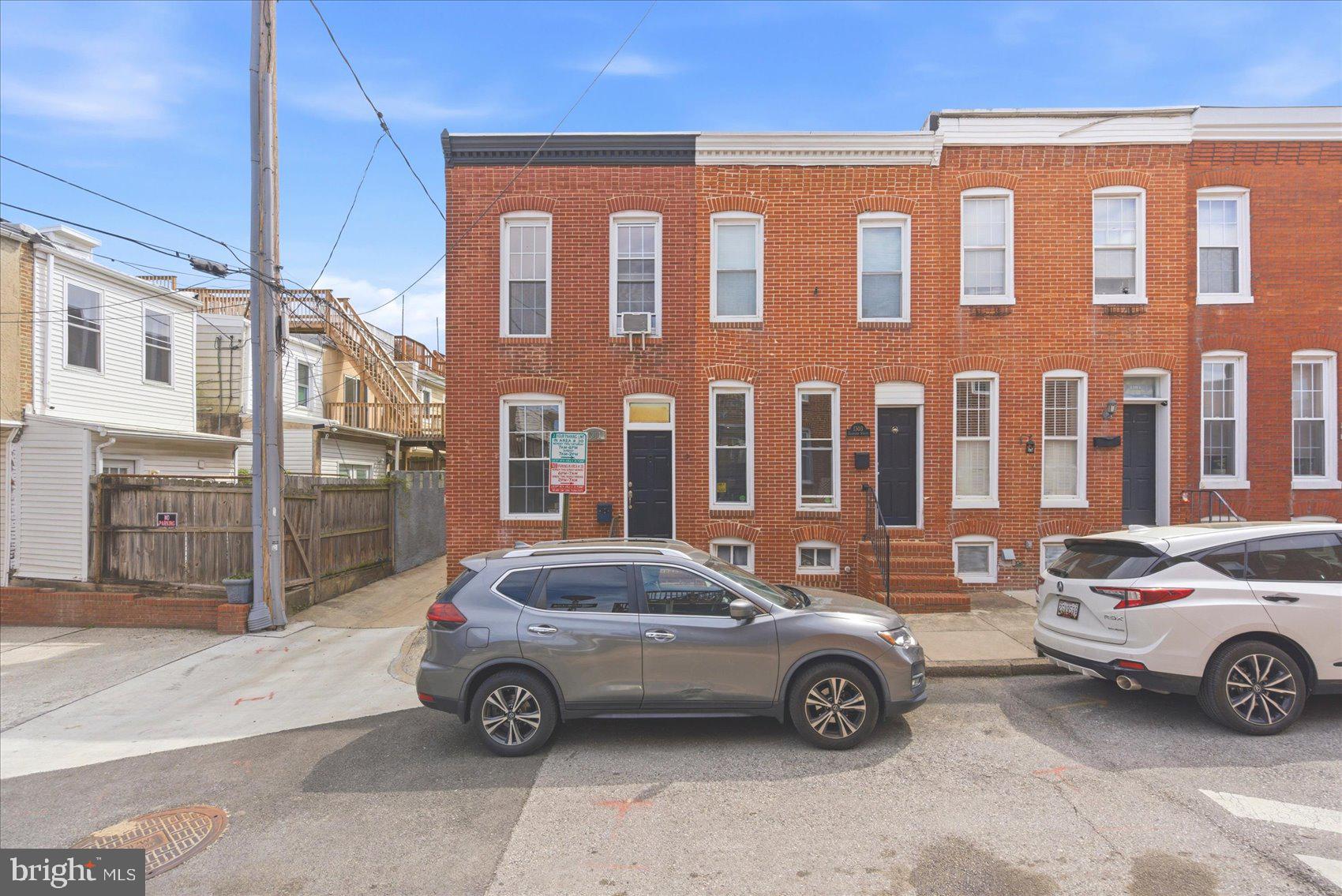 Under 300K with parking in Federal Hill! Welcome to 1301 Clarskon Street! An end of group, gem in the heart of federal hill! The main level features a living room, eat in dining room and kitchen with peninsula for 2-3 barstools. The lower level is complete with a laundry room in the rear with walk out access to your private parking pad. End of group parking is so easy! The upper level consists of 2 bedrooms and 1 full bathroom. There is a large unfinished basement that can be used for storage. This is a perfect home for someone looking to buy into a highly desirable neighborhood without breaking the bank! This home also has a lead free certificate, in case you decide to rent the property.