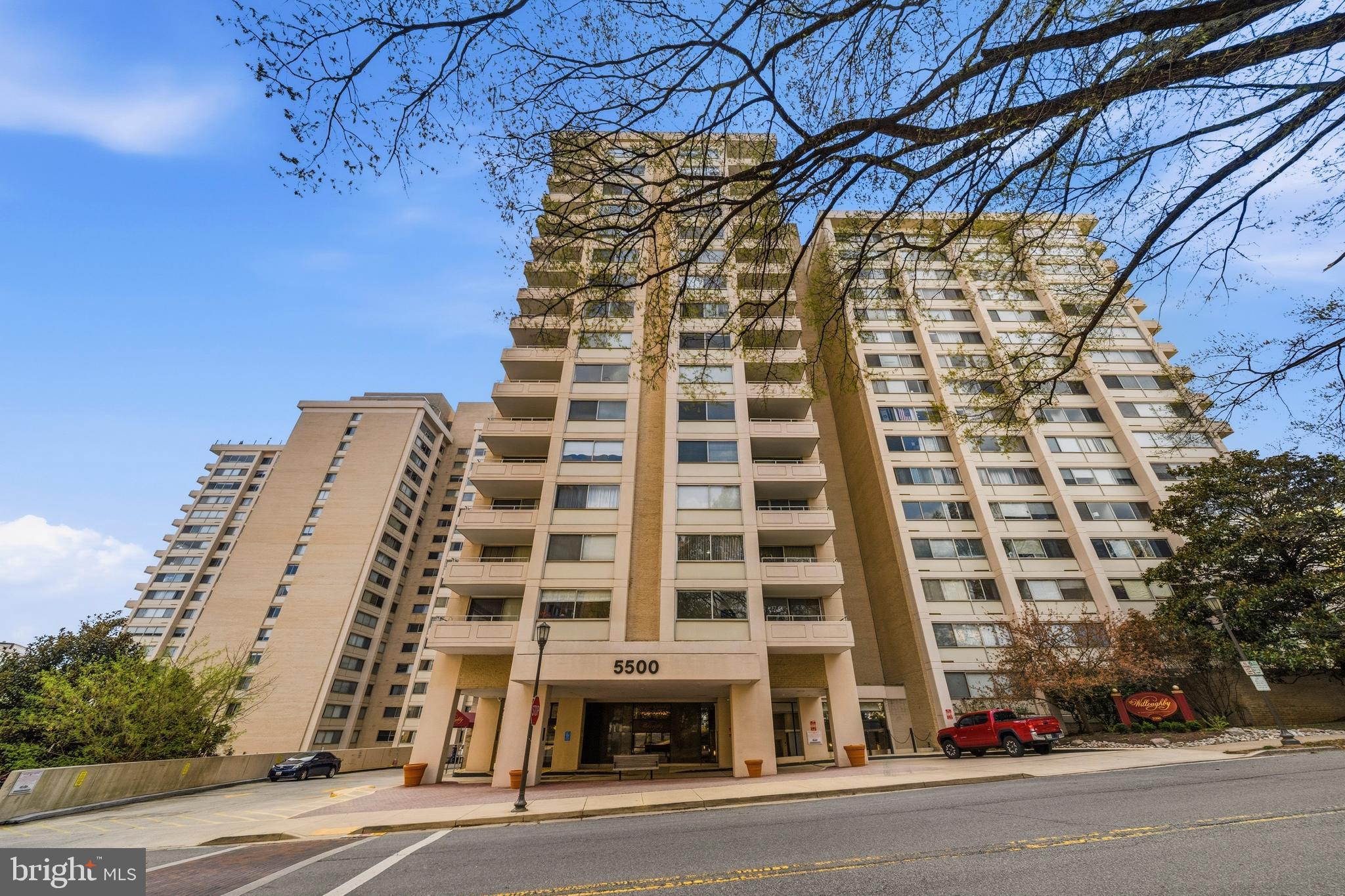 Top Floor Junior 1BR with one of the largest parking spaces (561P on Level G6) included. Welcome to The Willoughby in Friendship Heights, where urban convenience meets stylish comfort in a beautifully updated junior one-bedroom residence. Step inside Unit 2401N and discover a bright, inviting home perched high above the city, thoughtfully designed to maximize natural light and open views. Contemporary finishes, such as LVT flooring, create a clean, modern look while offering durability and easy maintenance. Fresh paint, updated lighting including a decorative chandelier in the entry hall, and renovated bathroom contribute to a move-in ready ambiance, perfect for everyday living or entertaining guests. Flexible layout allow living, dining, and sleeping areas to flow seamlessly together. Large windows with custom blinds frame pleasant skyline and neighborhood vistas, giving  the space an elevated, tranquil feel. The open, pass-through kitchen features granite countertops, stainless steel appliances, and ample cabinetry, making meal preparation easy and stylish. Generous walk-in closet and a brand new electrical panel box add both convenience and peace of mind. Garage parking is a valuable bonus, ensuring comfort and ease in this highly sought-after community. Residents of The Willoughby enjoy outstanding amenities, including a 24-hour front desk and concierge, rooftop pool and sun deck with sweeping panoramic views, fitness center, library, party room, on-site convenience store, and Alfio’s Italian Restaurant. The building offers secured entry, on-site management, and a complimentary shuttle to the Friendship Heights Metro and nearby shopping, making daily errands effortless. Condo fees include all utilities and access to amenities, providing simplicity and predictability in monthly expenses. The building is FHA approved, and rentals are permitted, making these homes attractive options for both homeowners and investors. Perfectly located in the heart of Friendship Heights, The Willoughby places you within moments of Whole Foods, Trader Joe’s, Bloomingdale’s, Saks Fifth Avenue, Tiffany & Co., Wisconsin Place shops, and an incredible selection of restaurants including Lia’s, Sushi Ko, The Cheesecake Factory, and Maggiano’s. Quick access to Bethesda and downtown Washington, DC ensures seamless commuting and exploring the vibrant surrounding area. Whether you’re a first-time buyer, seeking a stylish pied-à-terre, or looking for a smart investment, these beautifully updated homes offer exceptional value, lifestyle, and convenience. Enjoy carefree city living in one of Montgomery County’s most desirable communities, where comfort, connection, and everyday sophistication define your experience.